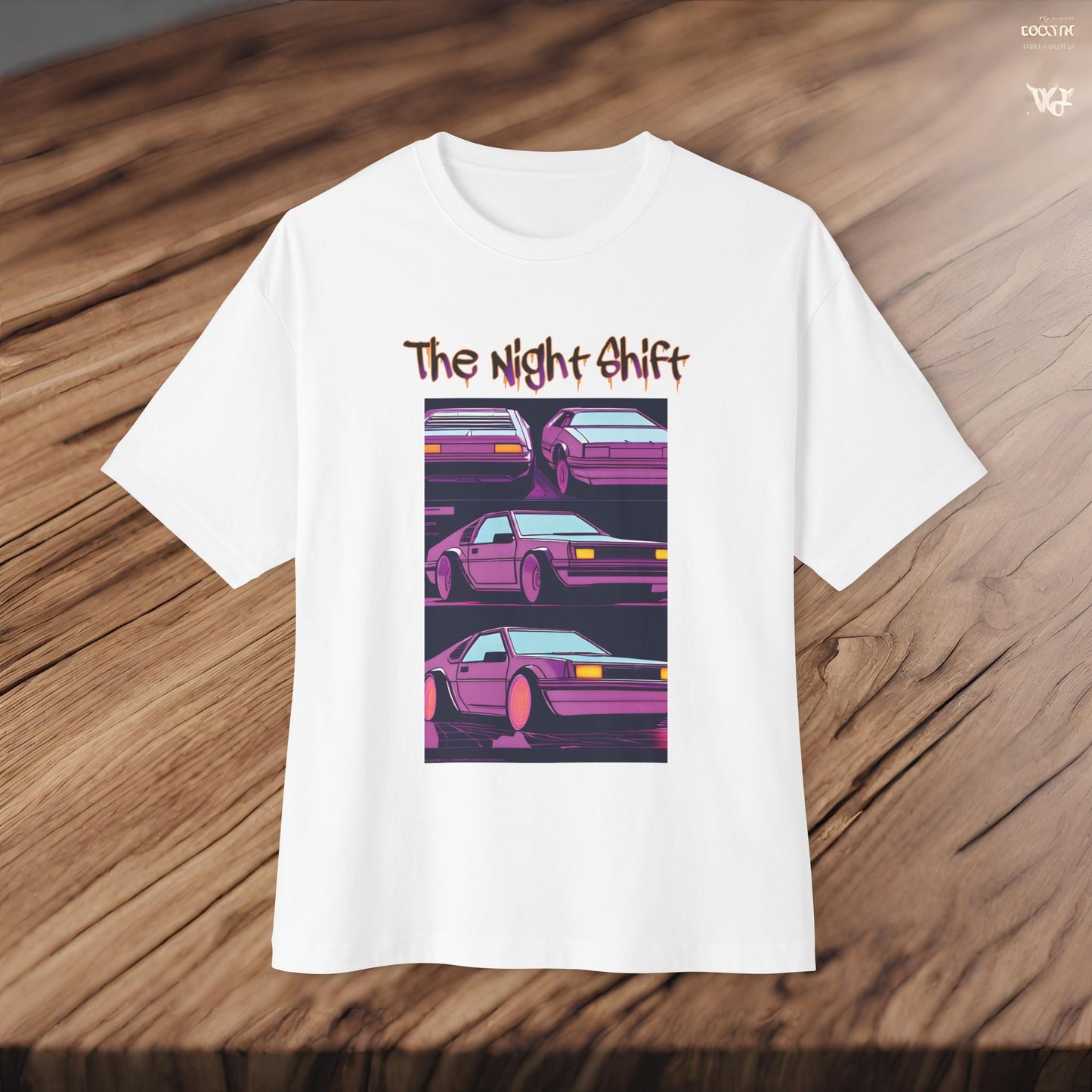 Time Warp-Premium, Ultra Soft Synthwave Unisex Oversized Boxy Tee Printify by The Night Shift Automotive Apparel