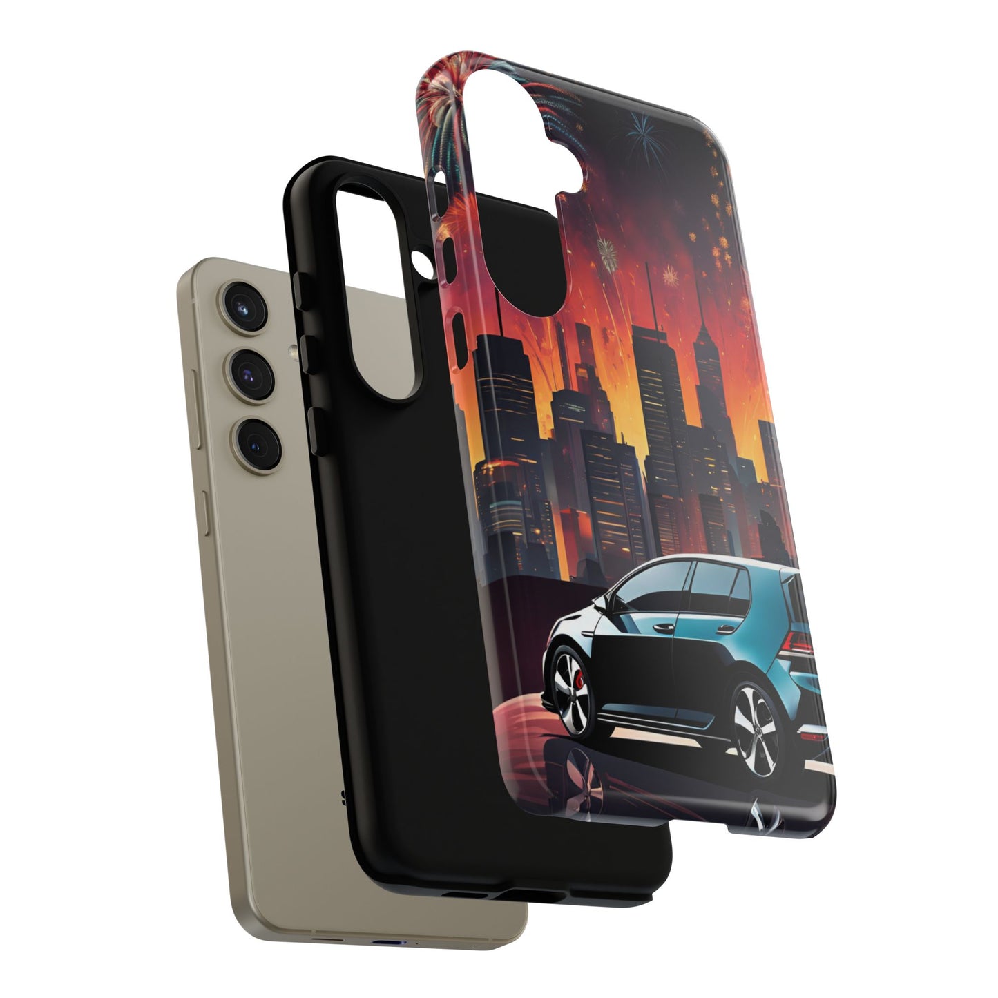 Volkswagon Golf GTI Fireworks-Dual Layer Ultra Tough Phone Case Printify by The Night Shift Automotive Apparel