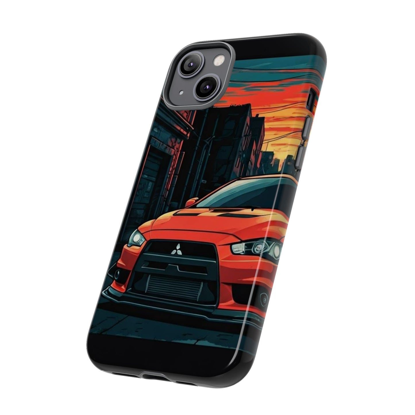 Mitsubishi Evo X Street Life-Dual Layer Ultra Tough Phone Case Printify by The Night Shift Automotive Apparel
