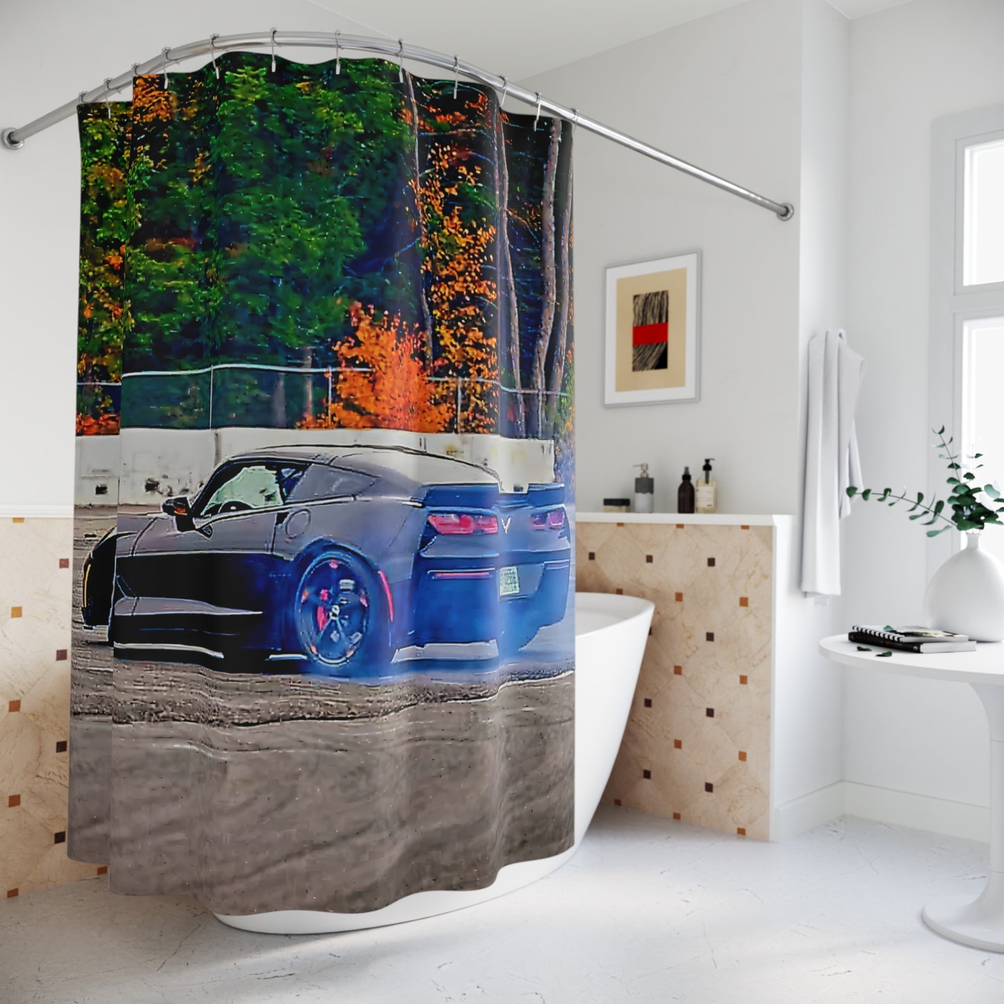 Shower Curtains Printify by The Night Shift Automotive Apparel