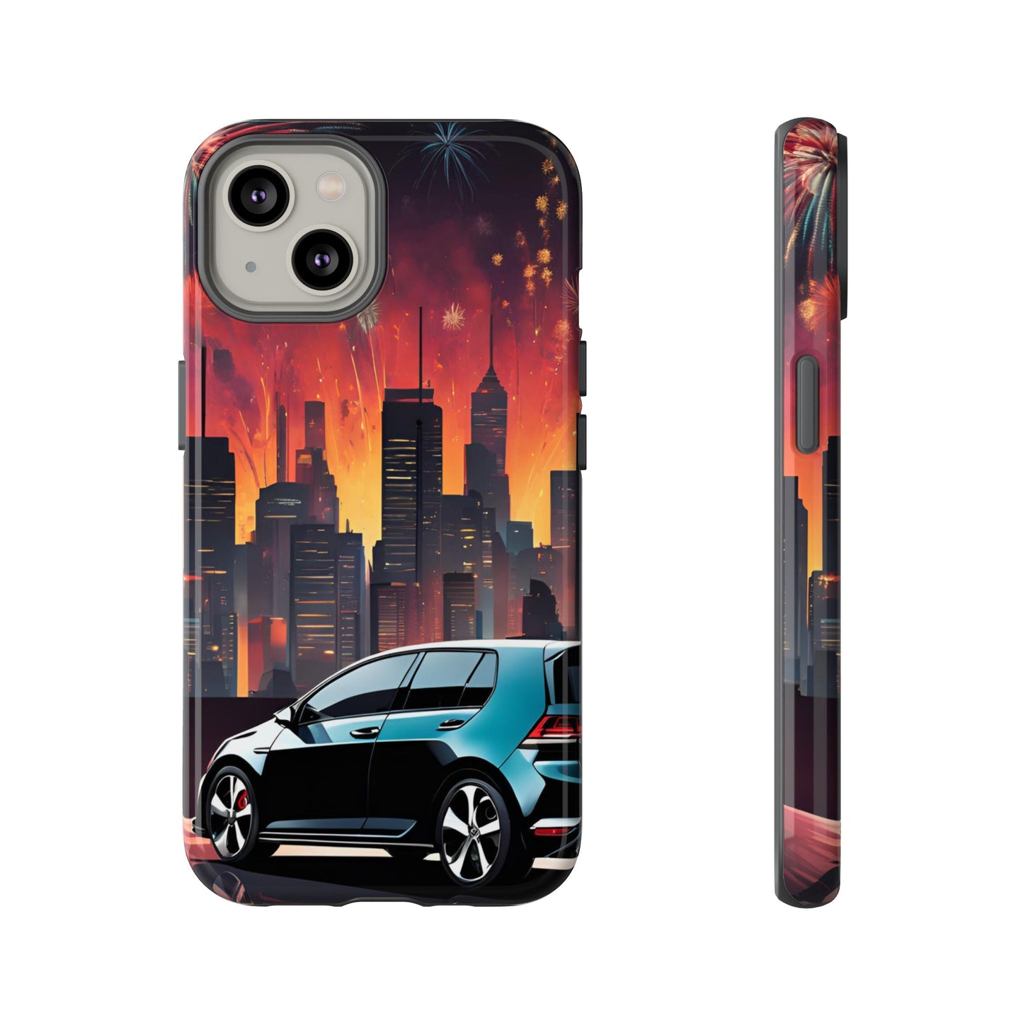 Volkswagon Golf GTI Fireworks-Dual Layer Ultra Tough Phone Case Printify by The Night Shift Automotive Apparel