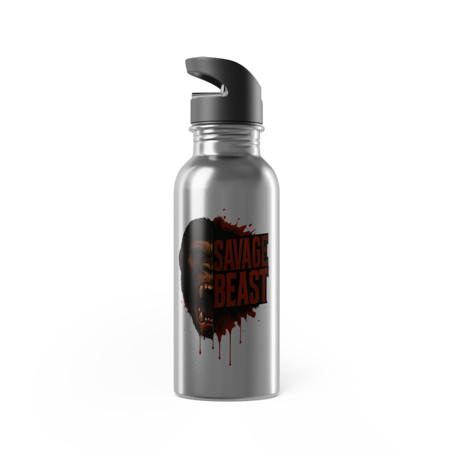 Stainless Steel Water Bottle With Straw, 20oz Printify by The Night Shift Automotive Apparel