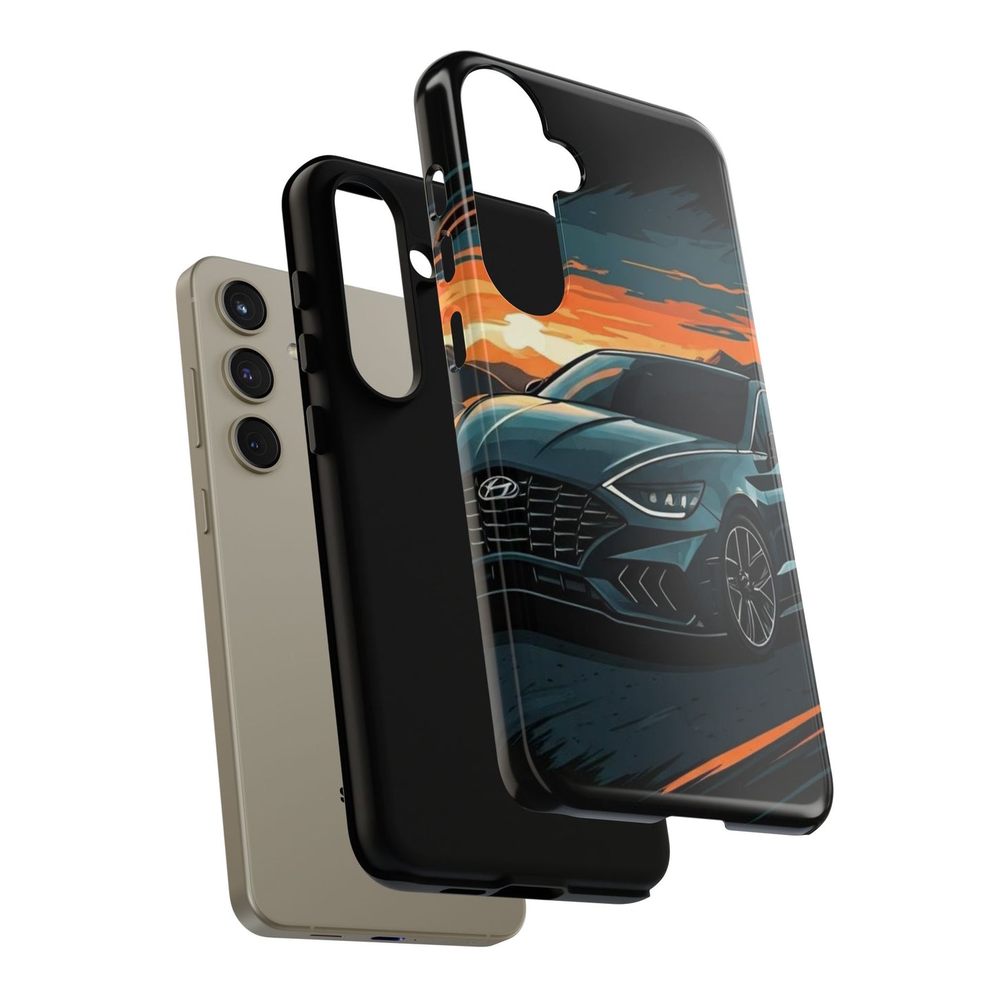 Hyundai Sonata-Sunset Drive-Dual Layer Ultra Tough Phone Case Printify by The Night Shift Automotive Apparel