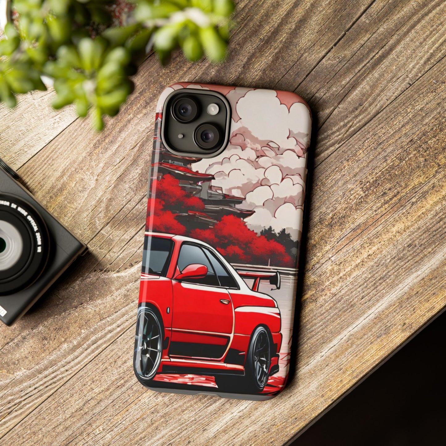 Nissan Skyline R34-Dual Layer Ultra Tough Phone Case iPhone 15 Plus Glossy Printify by The Night Shift Automotive Apparel