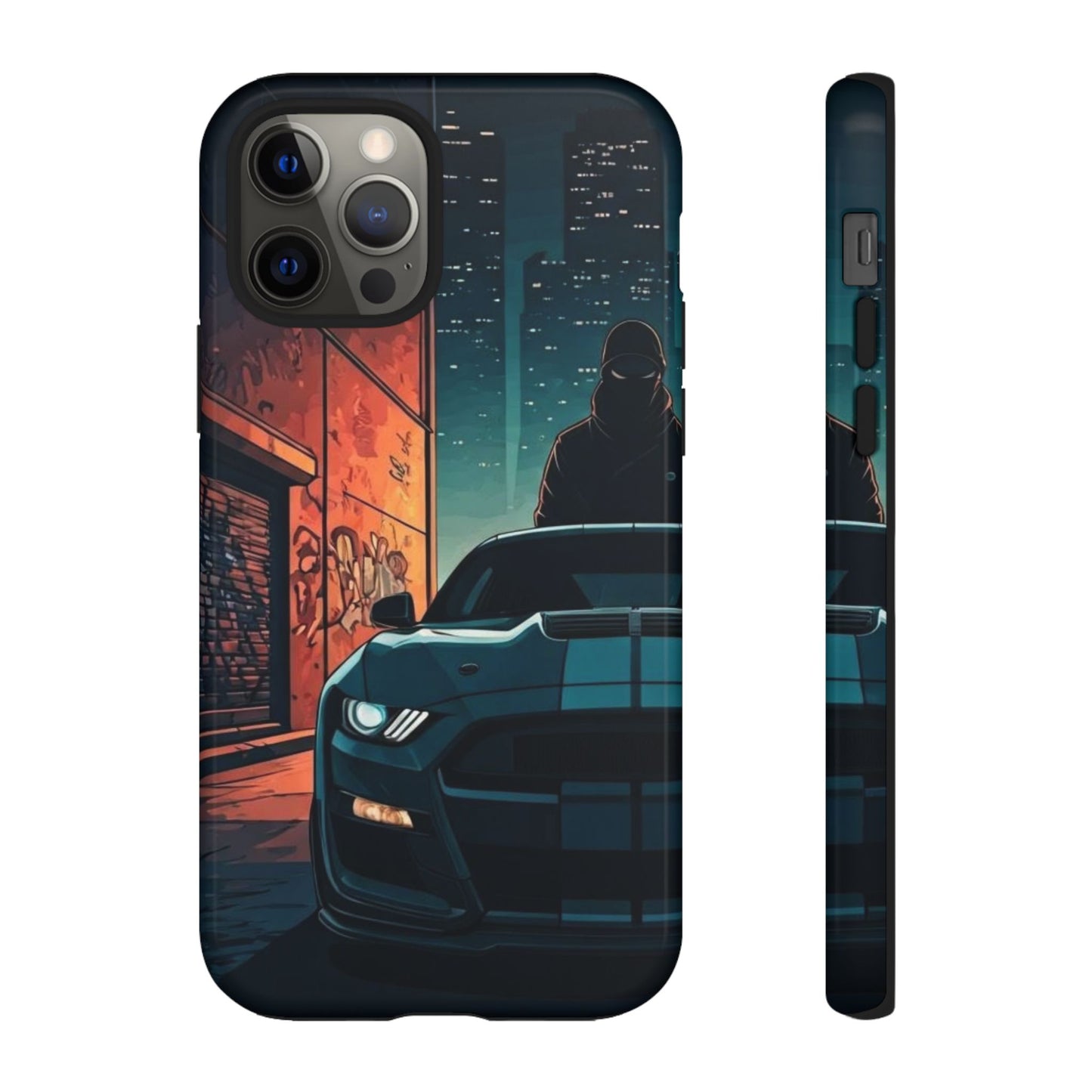 Ford Mustang Shelby GT350 Street Life-Dual Layer Ultra Tough Phone Case iPhone 12 Pro Glossy Printify by The Night Shift Automotive Apparel
