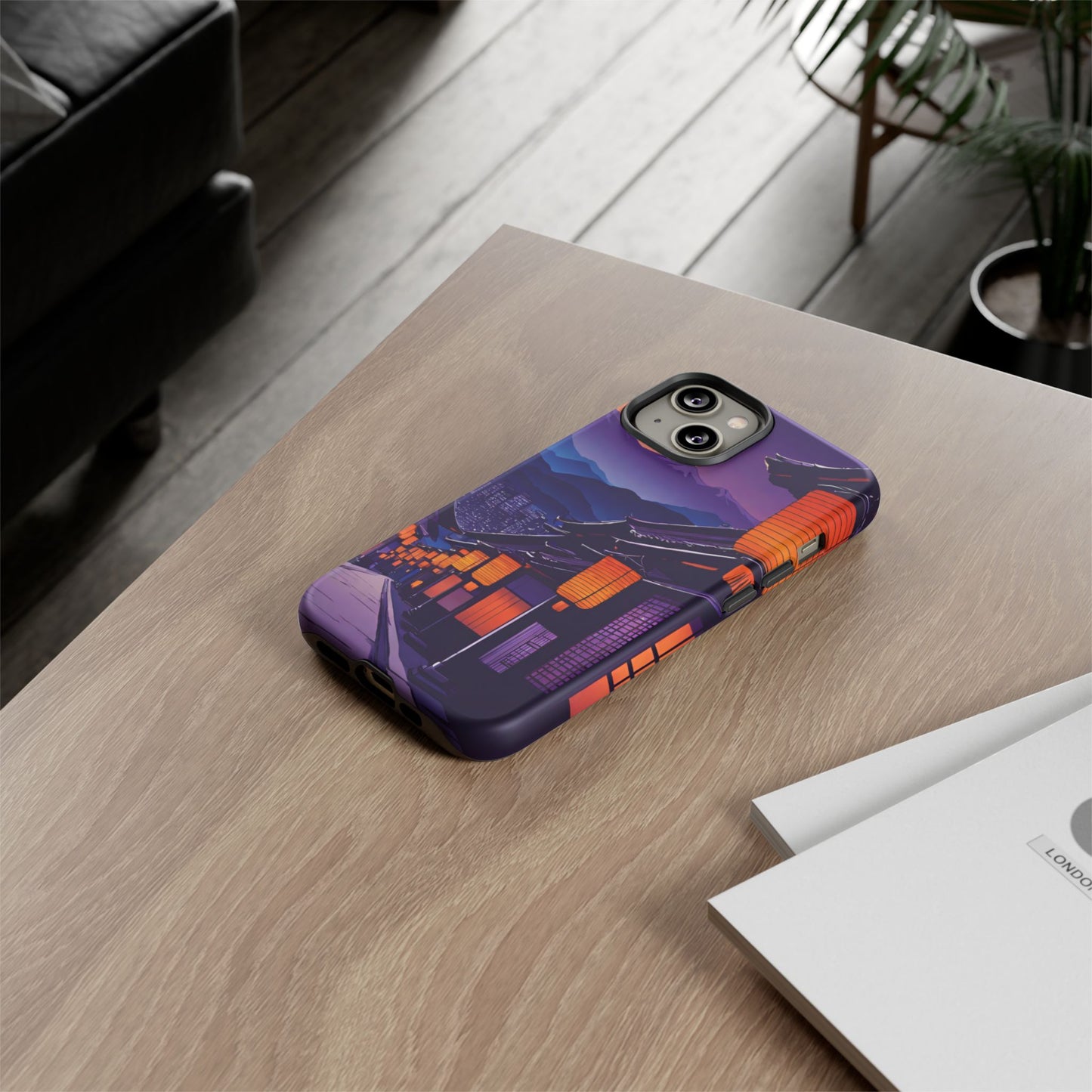 Traditional Japanese Village Countryside-Dual Layer Ultra Tough Phone Case iPhone 14 Matte Printify by The Night Shift Automotive Apparel