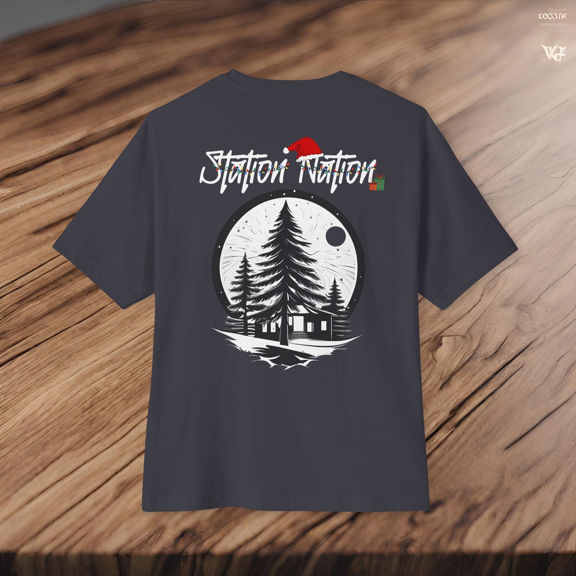 🎄 Christmas Limited Edition Station Nation-Premium, Ultra Soft Unisex Oversized Boxy Tee Printify by The Night Shift Automotive Apparel