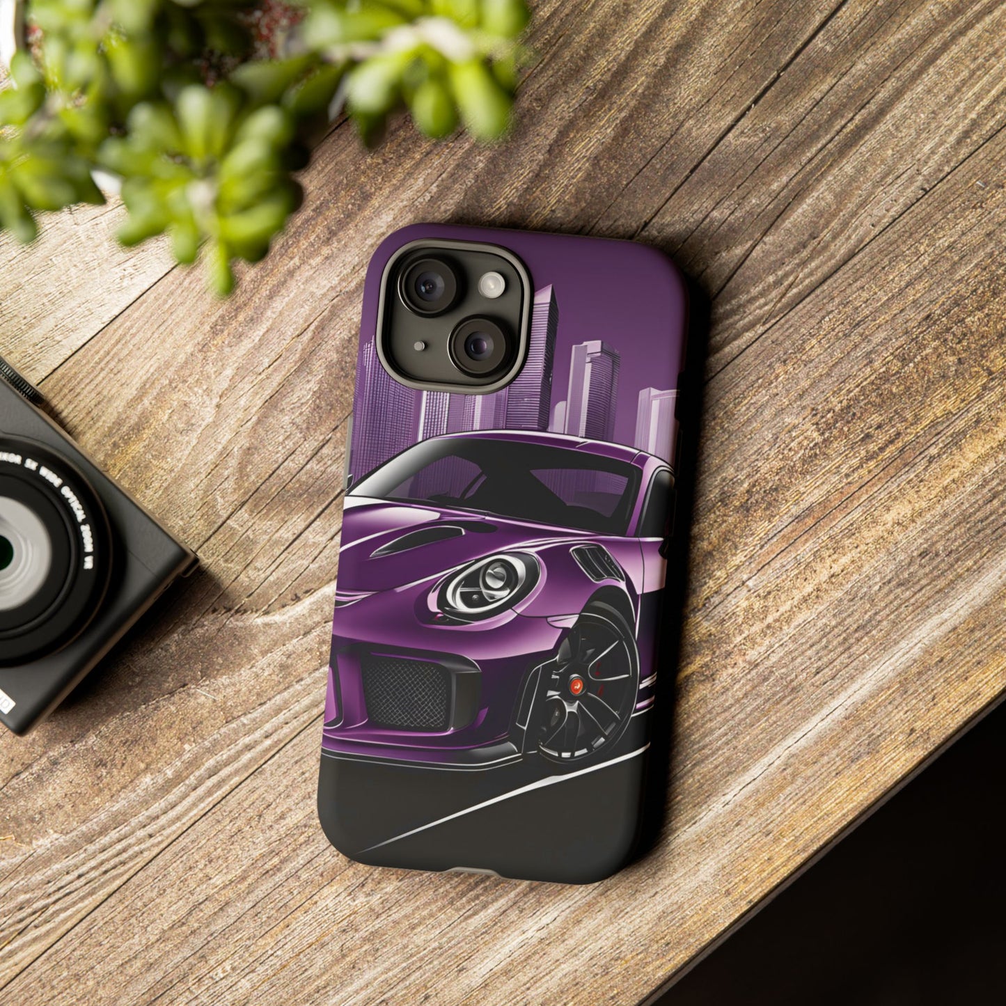 Porsche 911 GT3 RS-Dual Layer Ultra Tough Phone Case iPhone 15 Matte Printify by The Night Shift Automotive Apparel