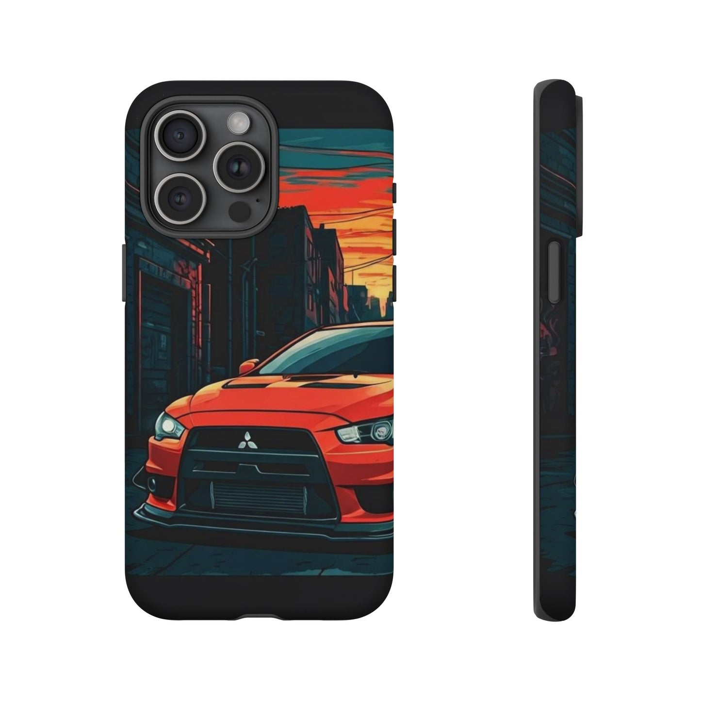 Mitsubishi Evo X Street Life-Dual Layer Ultra Tough Phone Case Printify by The Night Shift Automotive Apparel