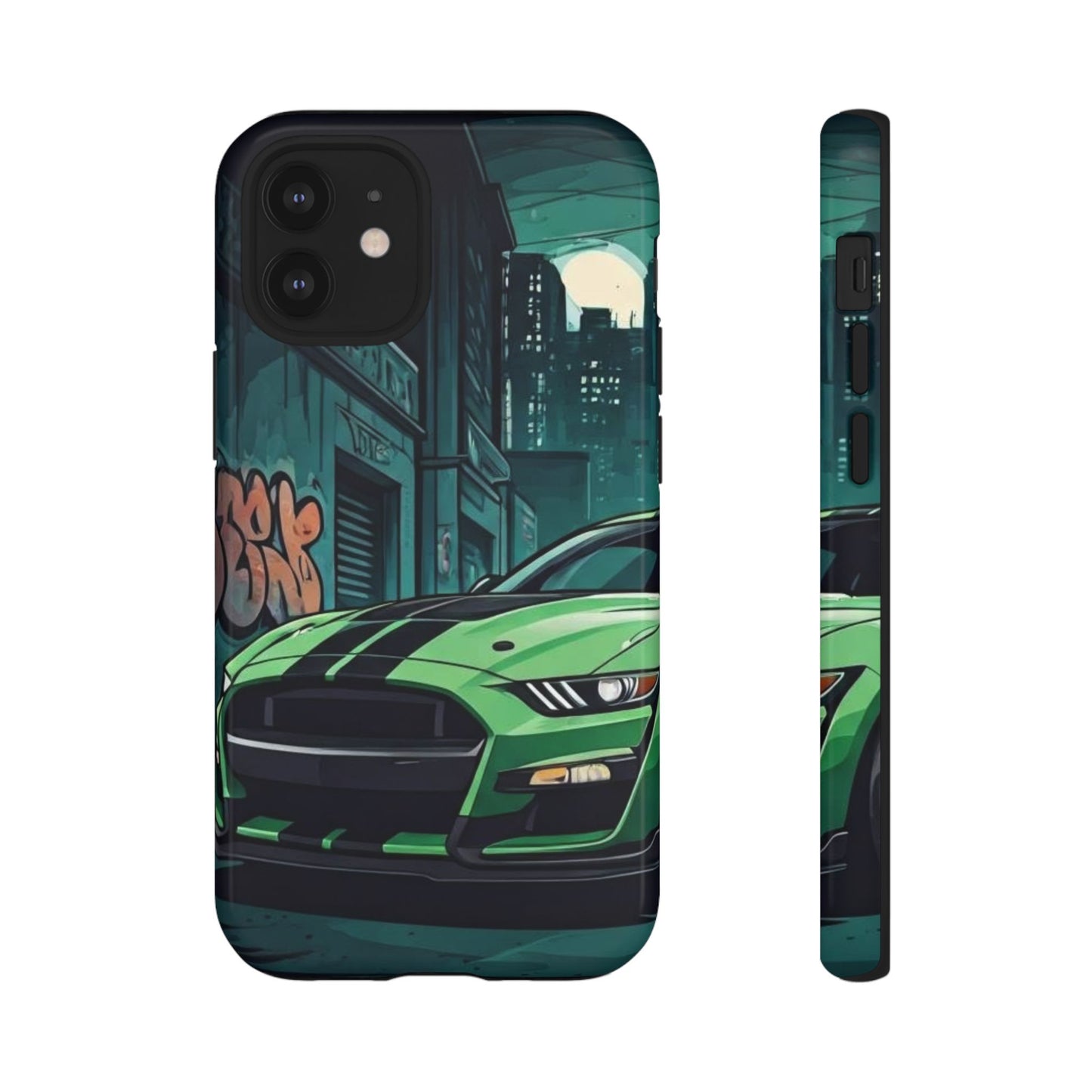 Ford Mustang Shelby GT500 Street Life-Dual Layer Ultra Tough Phone Case iPhone 12 Mini Glossy Printify by The Night Shift Automotive Apparel