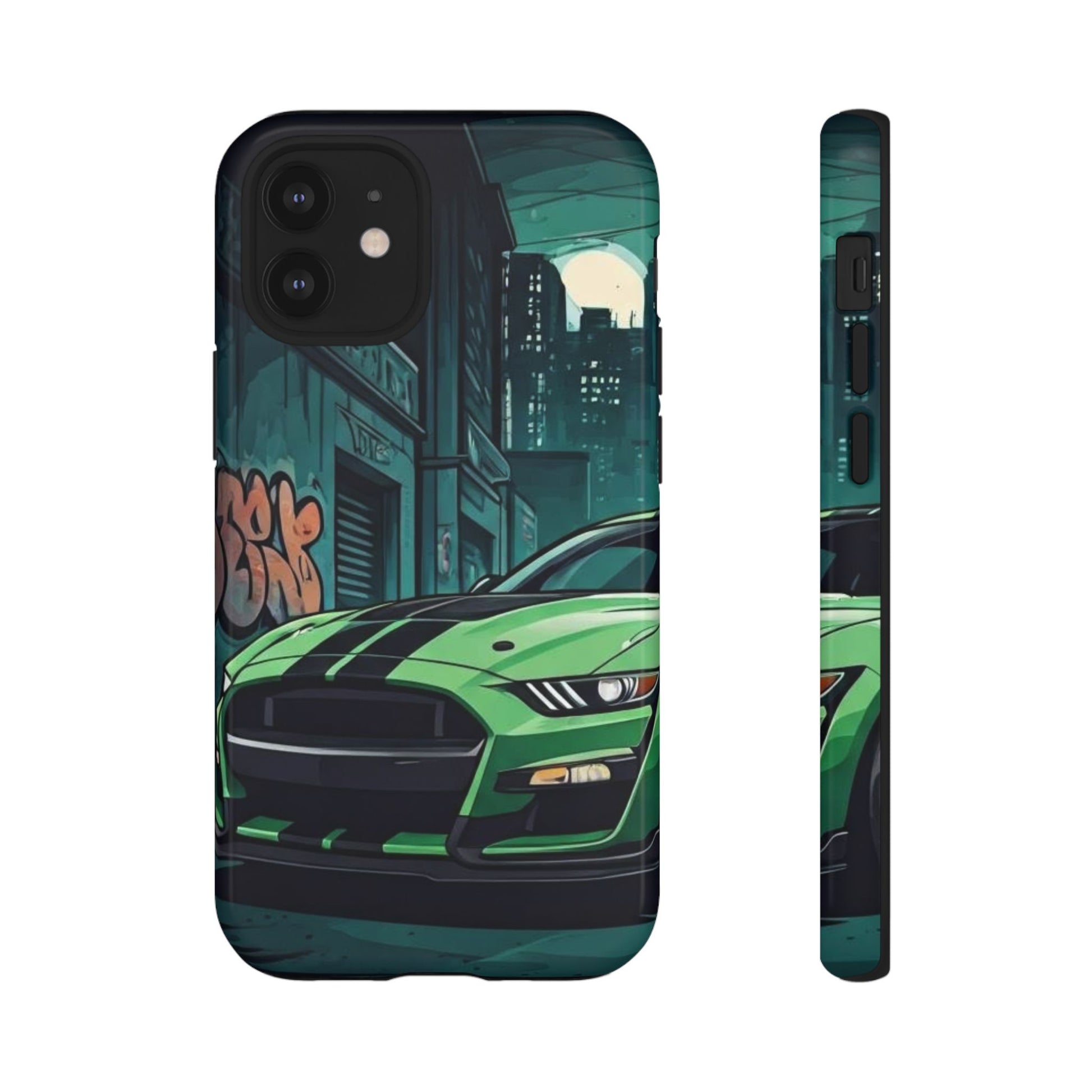 Ford Mustang Shelby GT500 Street Life-Dual Layer Ultra Tough Phone Case iPhone 12 Mini Glossy Printify by The Night Shift Automotive Apparel