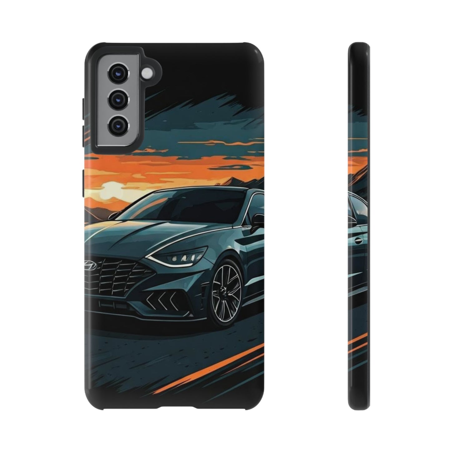 Hyundai Sonata-Sunset Drive-Dual Layer Ultra Tough Phone Case Samsung Galaxy S21 Plus Glossy Printify by The Night Shift Automotive Apparel
