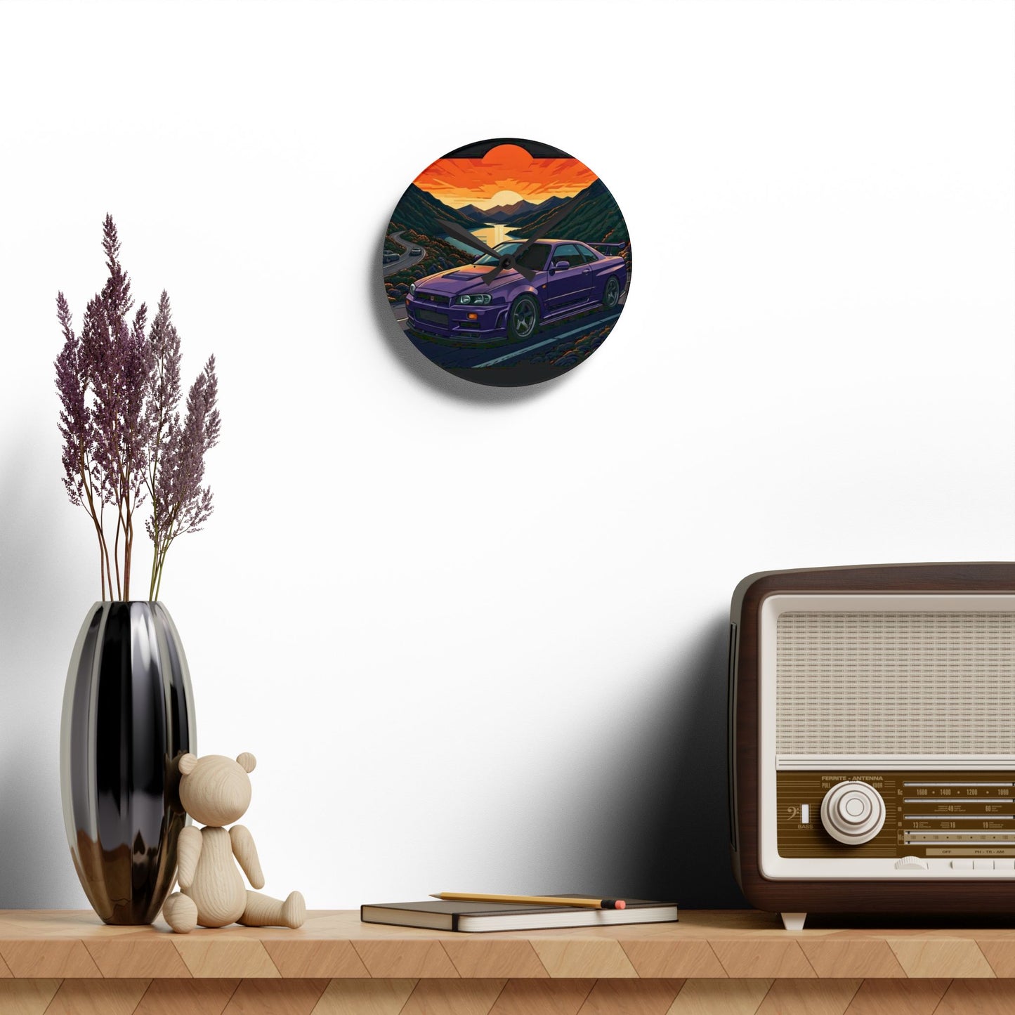 Nissan Skyline R34 GTR Mountain Drive-Acrylic Wall Clock