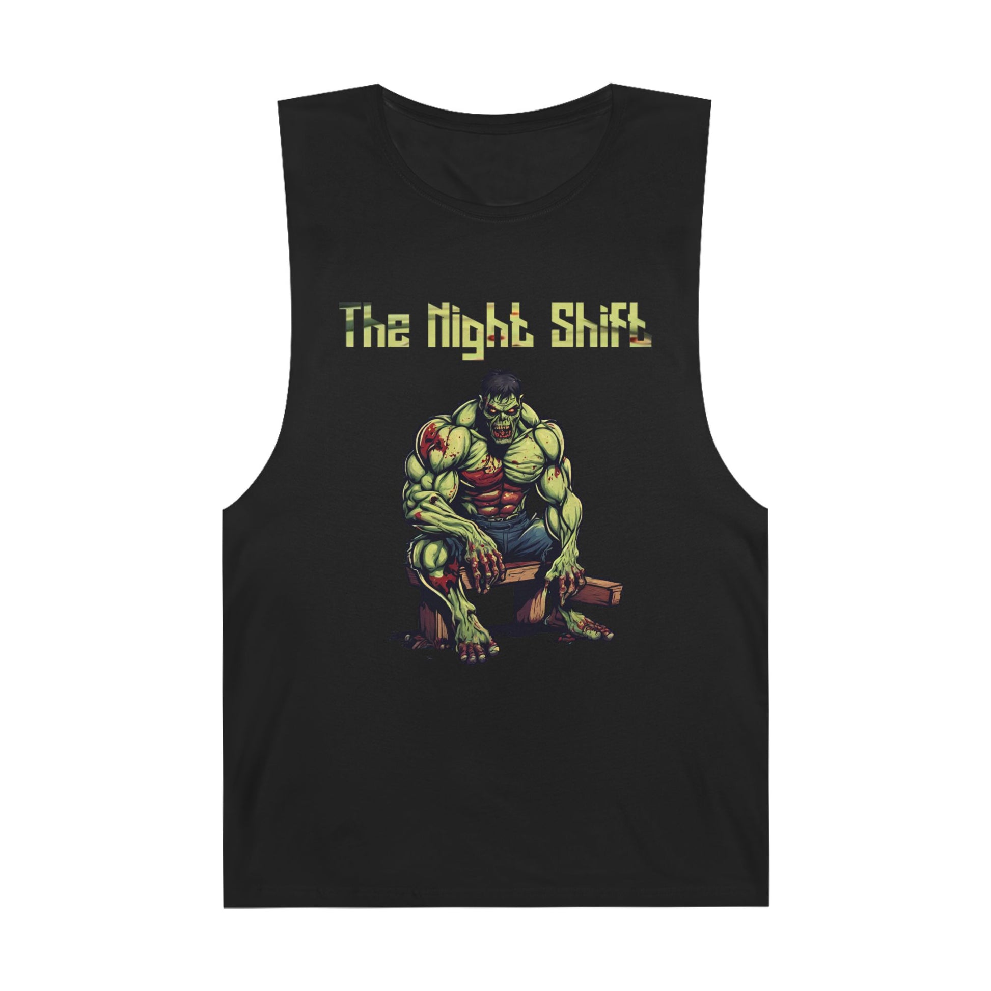 Zombie Body Builder - Premium Unisex Barnard Tank Top Black Printify by The Night Shift Automotive Apparel