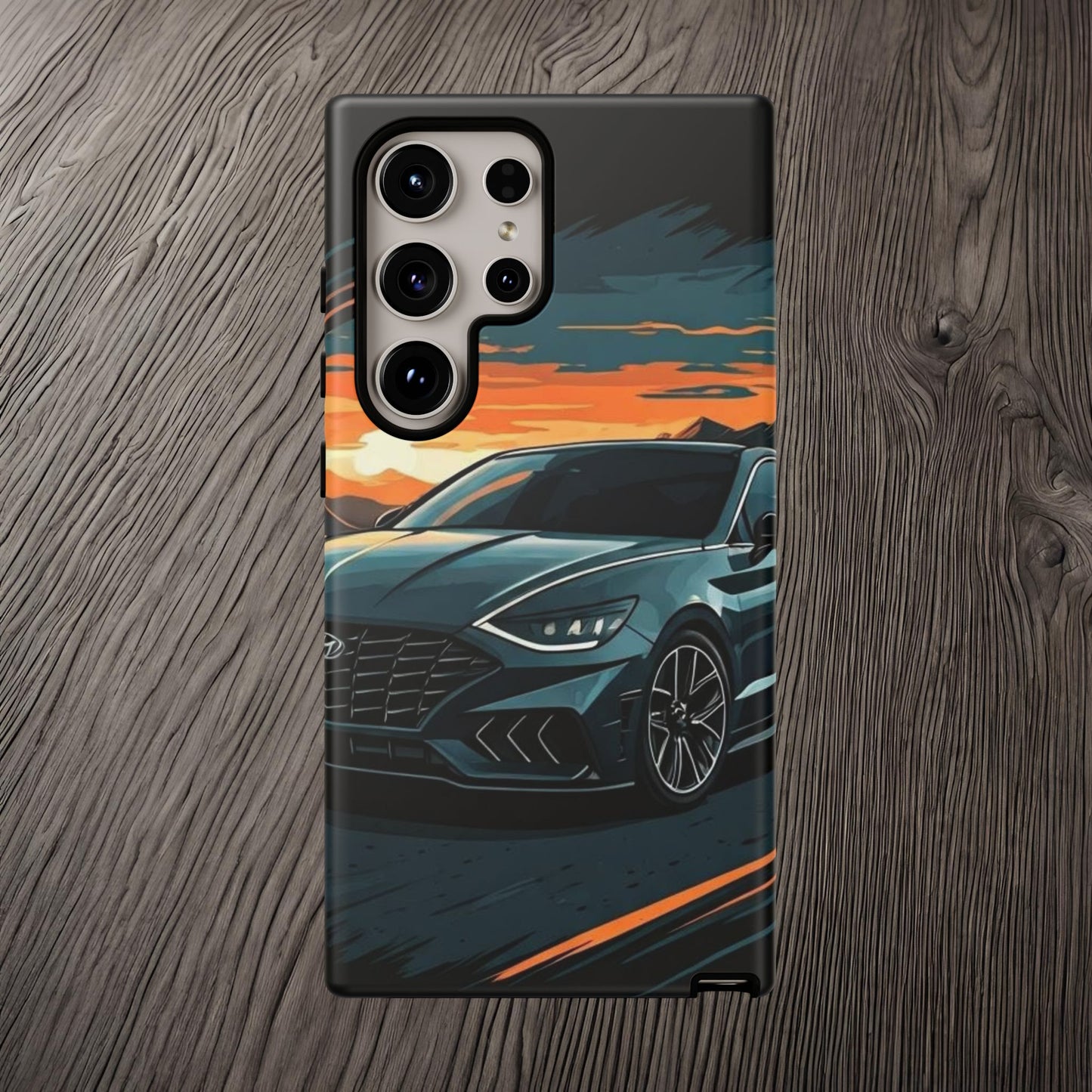 Hyundai Sonata-Sunset Drive-Dual Layer Ultra Tough Phone Case Samsung Galaxy S24 Ultra Matte Printify by The Night Shift Automotive Apparel