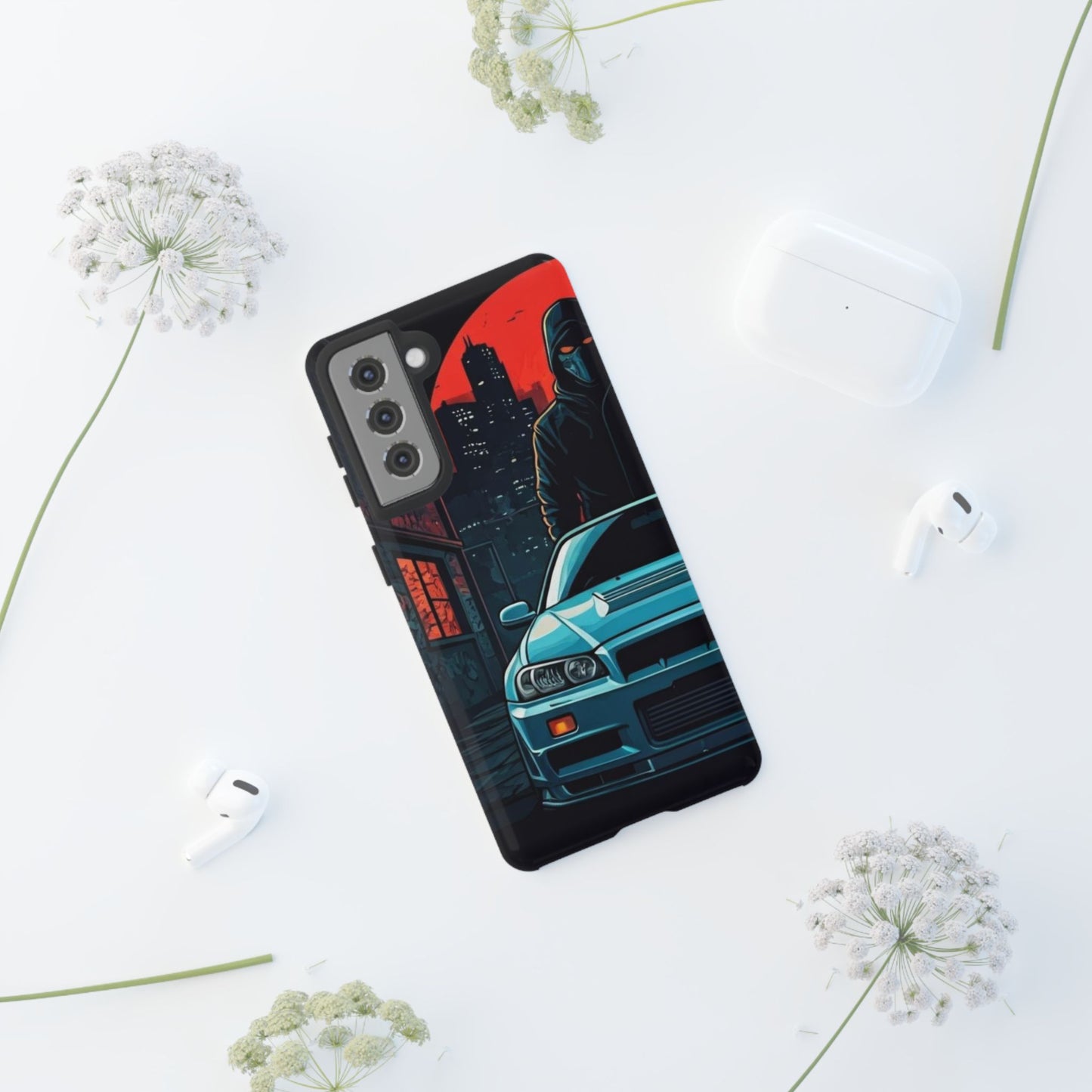 Nissan Skyline R34 Street Life-Dual Layer Ultra Tough Phone Case Printify by The Night Shift Automotive Apparel