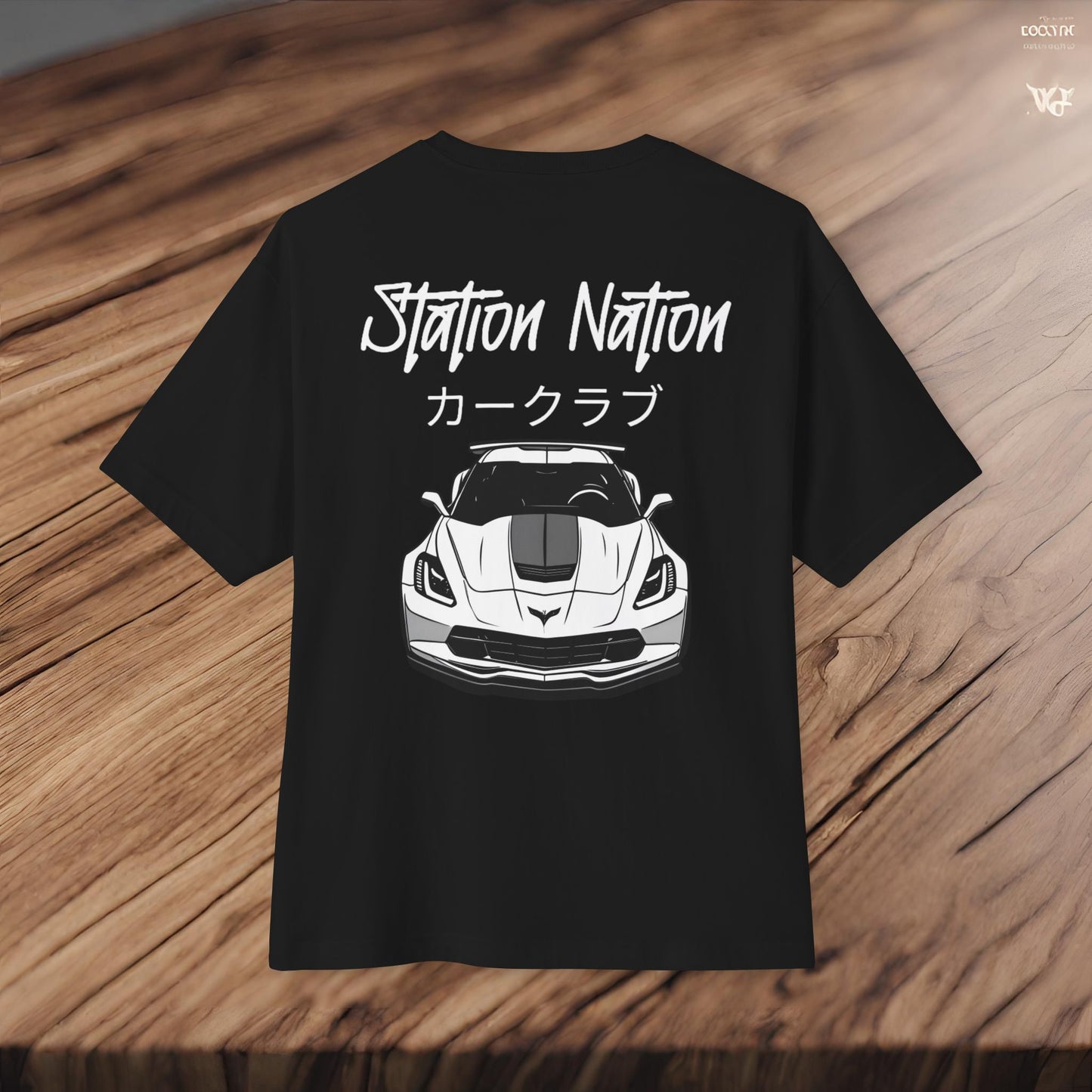 Station Nation-Premium, Ultra Soft Unisex Oversized Boxy Tee Printify by The Night Shift Automotive Apparel