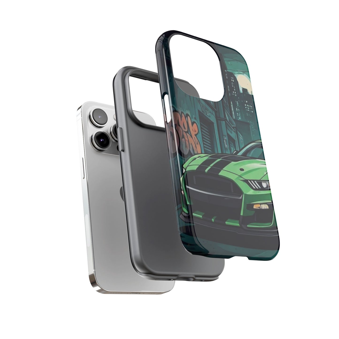 Ford Mustang Shelby GT500 Street Life-Dual Layer Ultra Tough Phone Case Printify by The Night Shift Automotive Apparel
