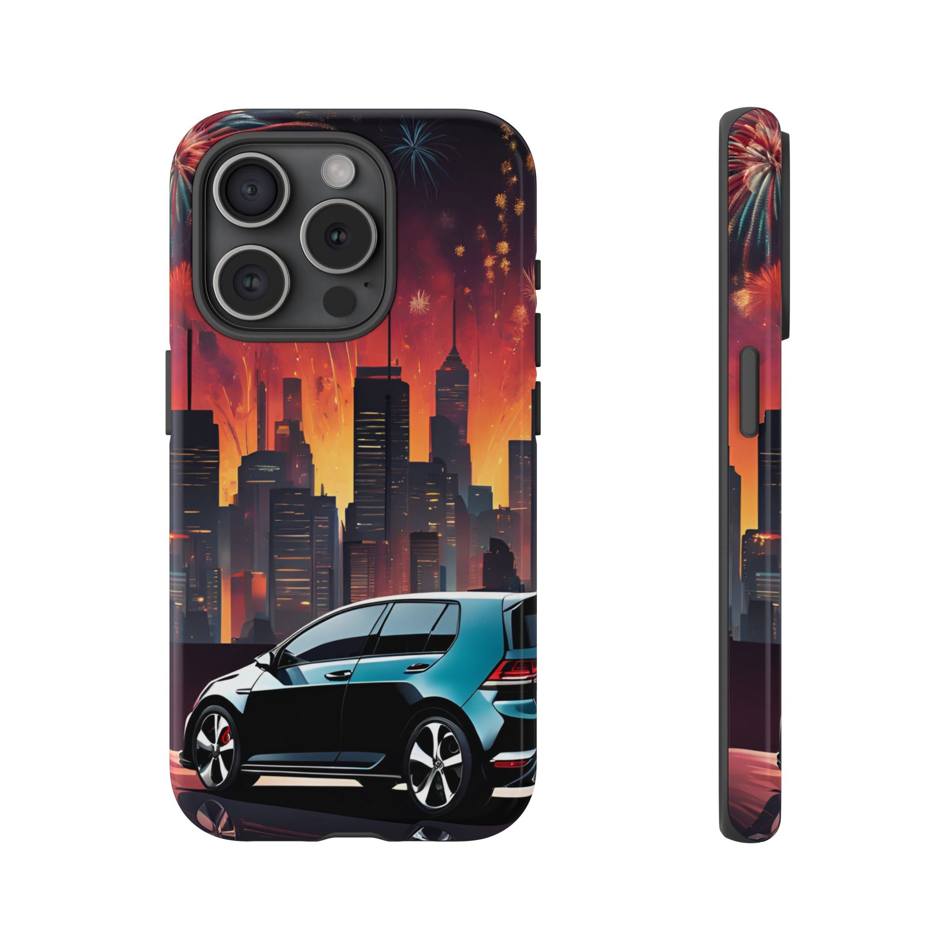 Volkswagon Golf GTI Fireworks-Dual Layer Ultra Tough Phone Case Printify by The Night Shift Automotive Apparel