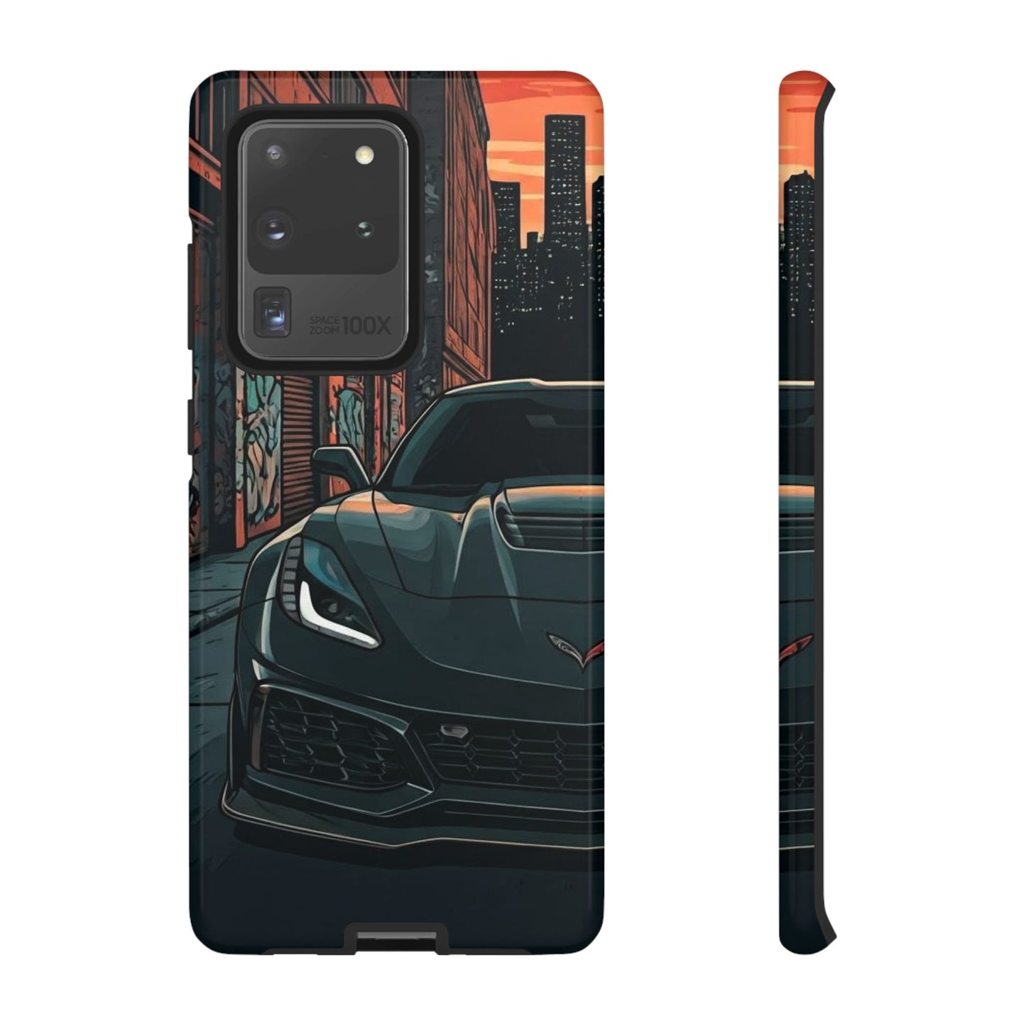 Chevy Corvette C7 Street Life-Dual Layer Ultra Tough Phone Case Samsung Galaxy S20 Ultra Glossy Printify by The Night Shift Automotive Apparel