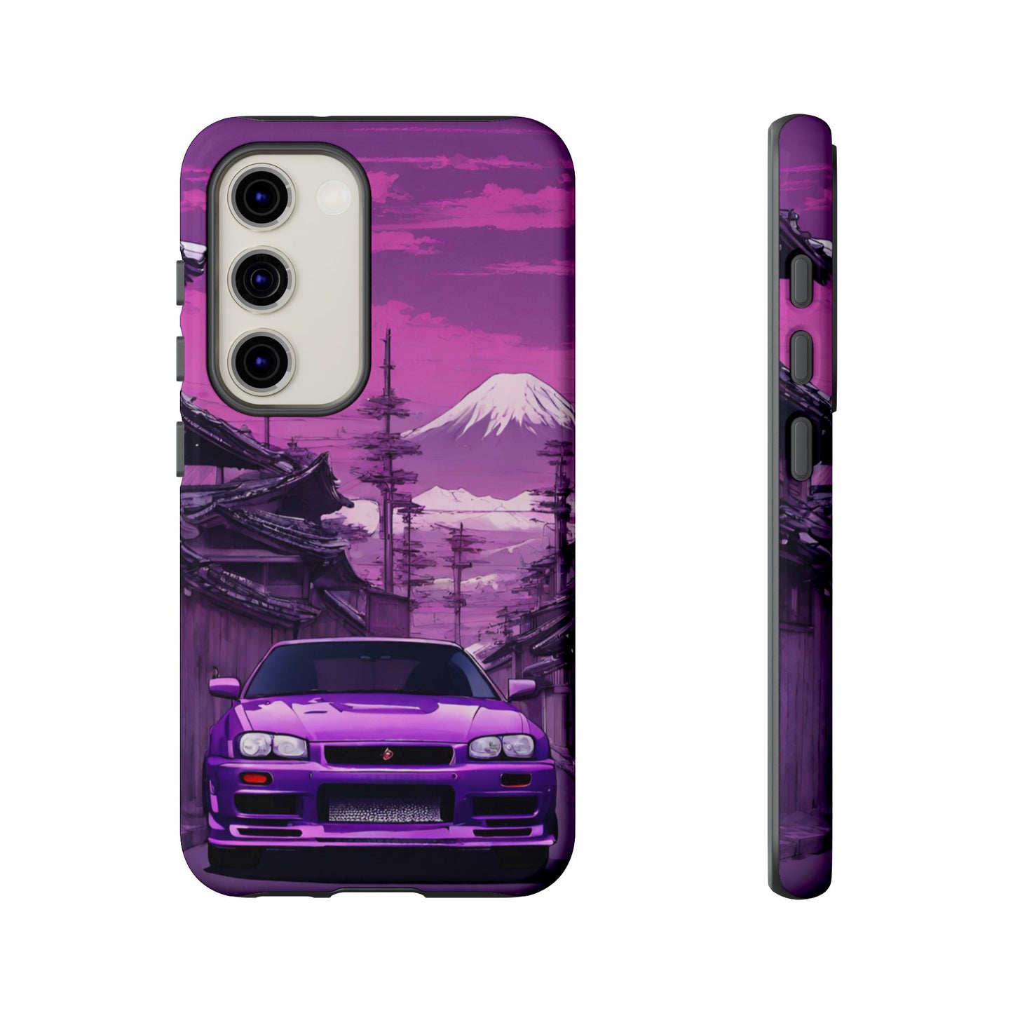Nissan Skyline R34 Mt Fuji-Dual Layer Ultra Tough Phone Case Printify by The Night Shift Automotive Apparel