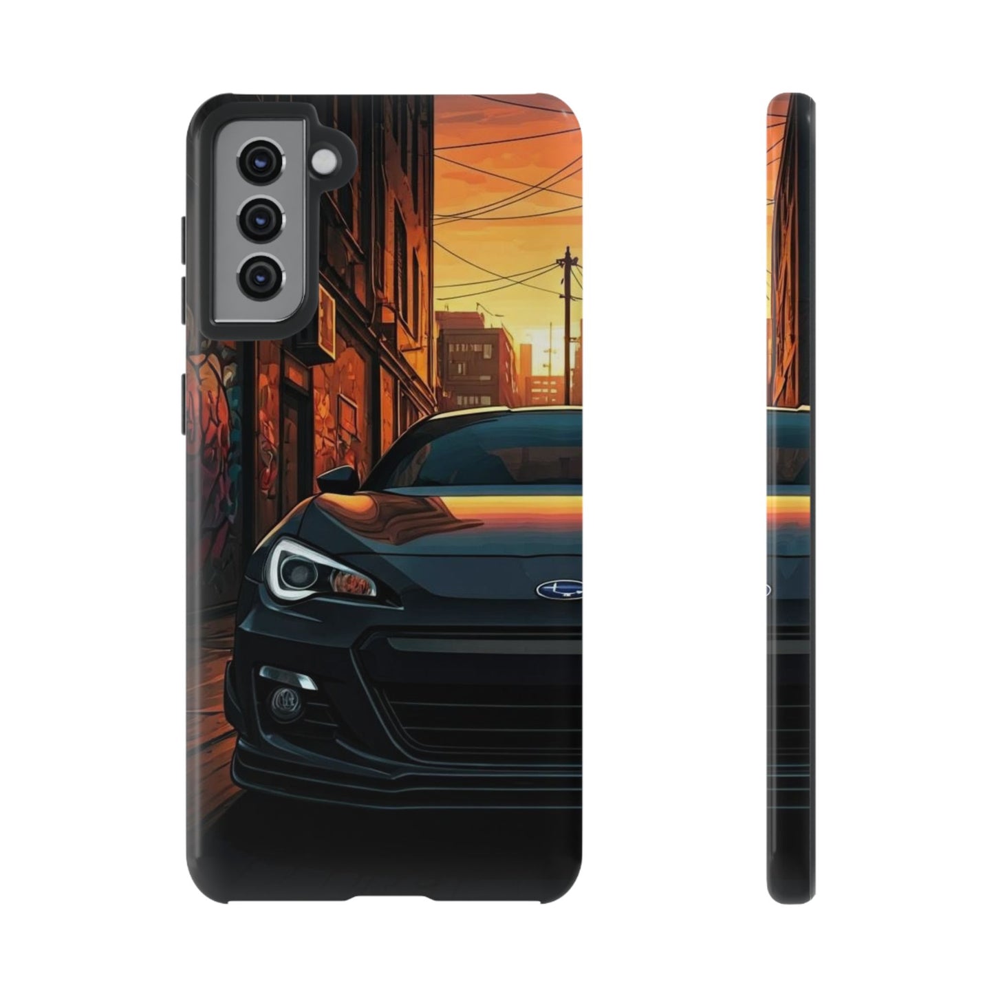 Subaru BRZ Street Life-Dual Layer Ultra Tough Phone Case Samsung Galaxy S21 Plus Glossy Printify by The Night Shift Automotive Apparel