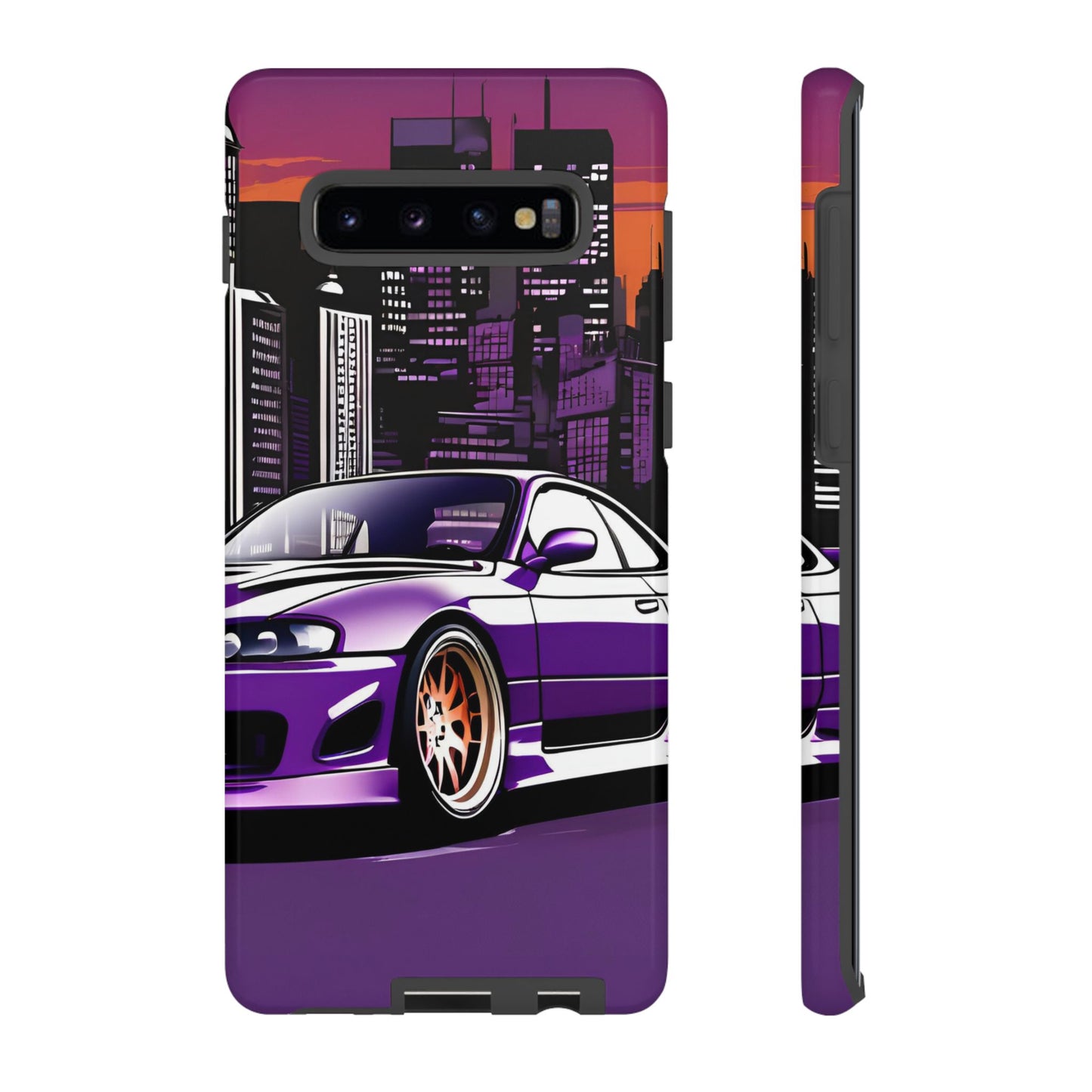 Nissan 240sx S15-Dual Layer Ultra Tough Phone Case Samsung Galaxy S10 Plus Glossy Printify by The Night Shift Automotive Apparel