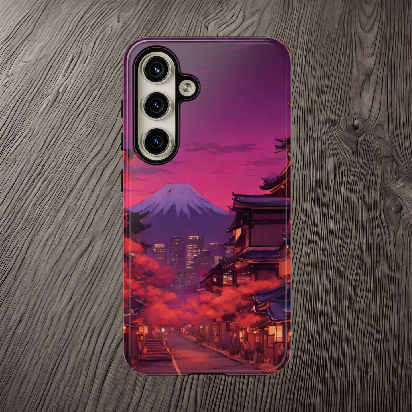 Traditional Japanese Village Countryside-Dual Layer Ultra Tough Phone Case Samsung Galaxy S24 Glossy Printify by The Night Shift Automotive Apparel
