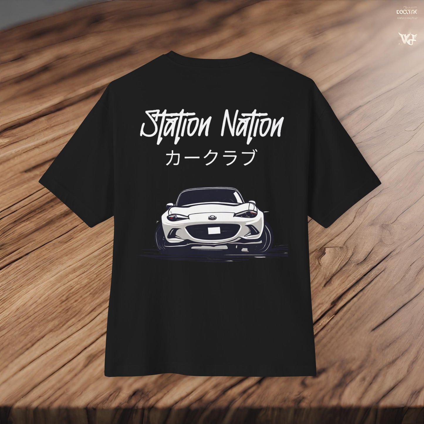 Station Nation-Premium, Ultra Soft Unisex Oversized Boxy Tee Printify by The Night Shift Automotive Apparel