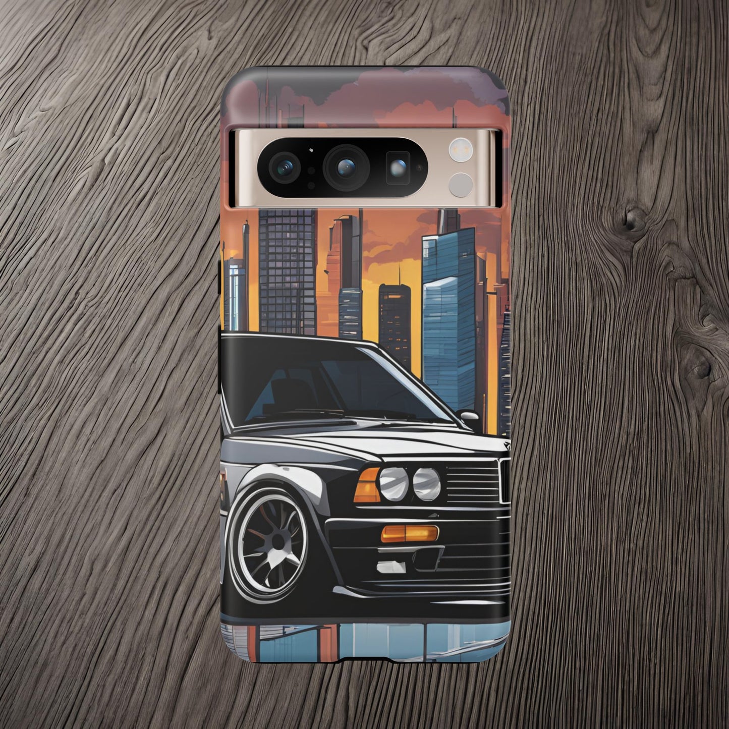 BMW E30 M3-Dual Layer Ultra Tough Phone Case Google Pixel 8 Pro Matte Printify by The Night Shift Automotive Apparel