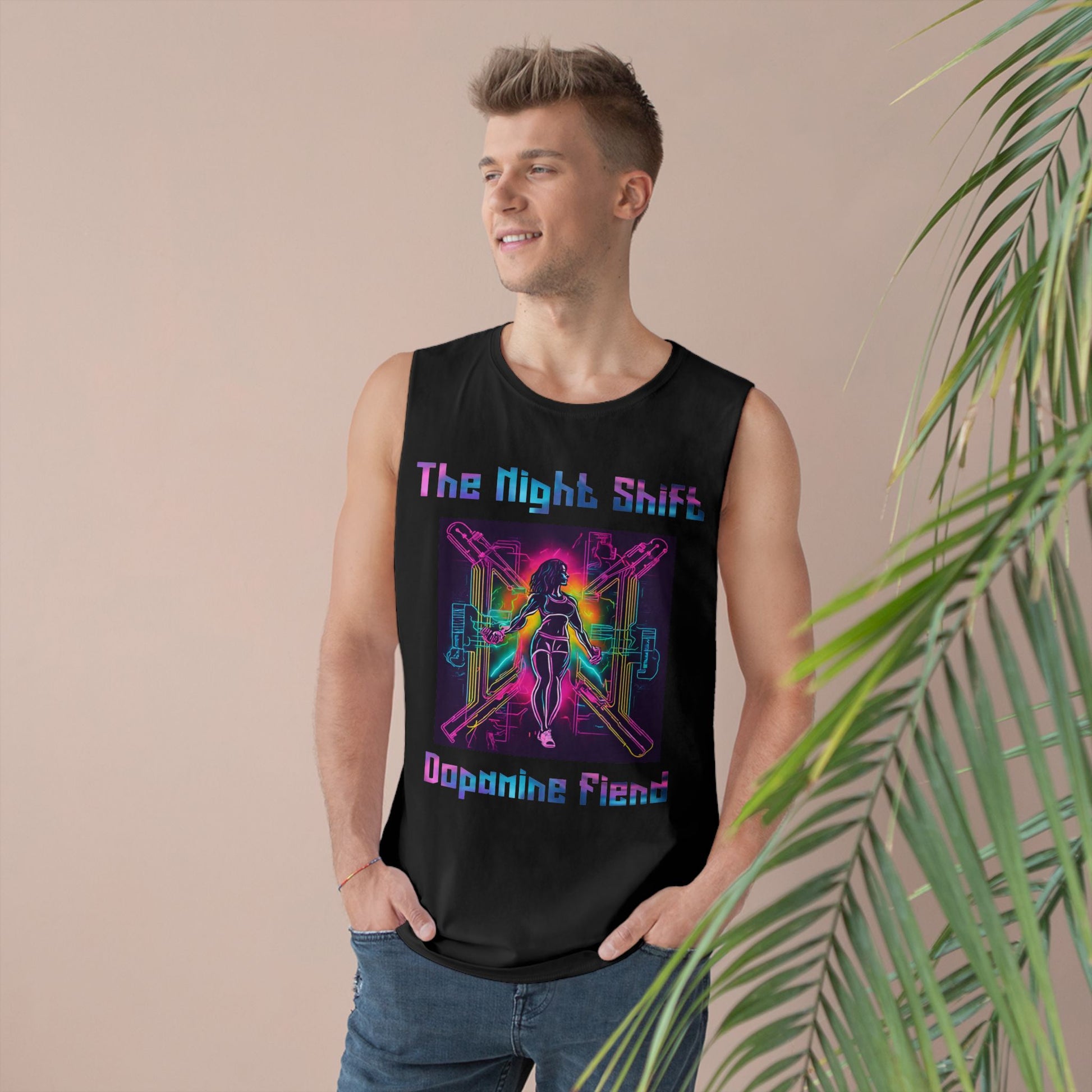 Dopamine Fiend - Premium Unisex Barnard Tank Top Printify by The Night Shift Automotive Apparel