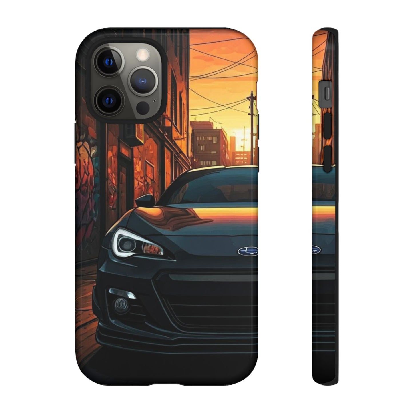 Subaru BRZ Street Life-Dual Layer Ultra Tough Phone Case iPhone 12 Pro Glossy Printify by The Night Shift Automotive Apparel