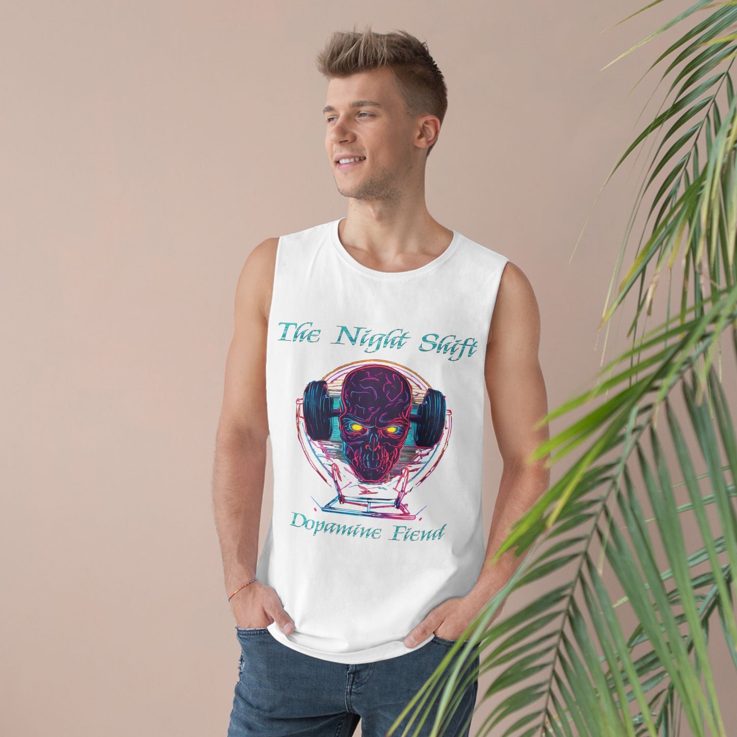 Dopamine Fiend - Premium Unisex Barnard Tank Top Printify by The Night Shift Automotive Apparel