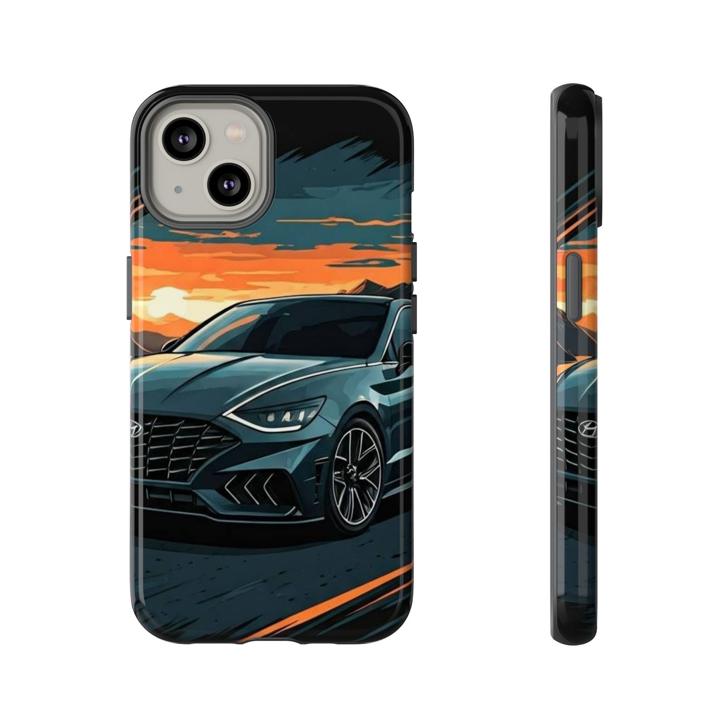 Hyundai Sonata-Sunset Drive-Dual Layer Ultra Tough Phone Case Printify by The Night Shift Automotive Apparel