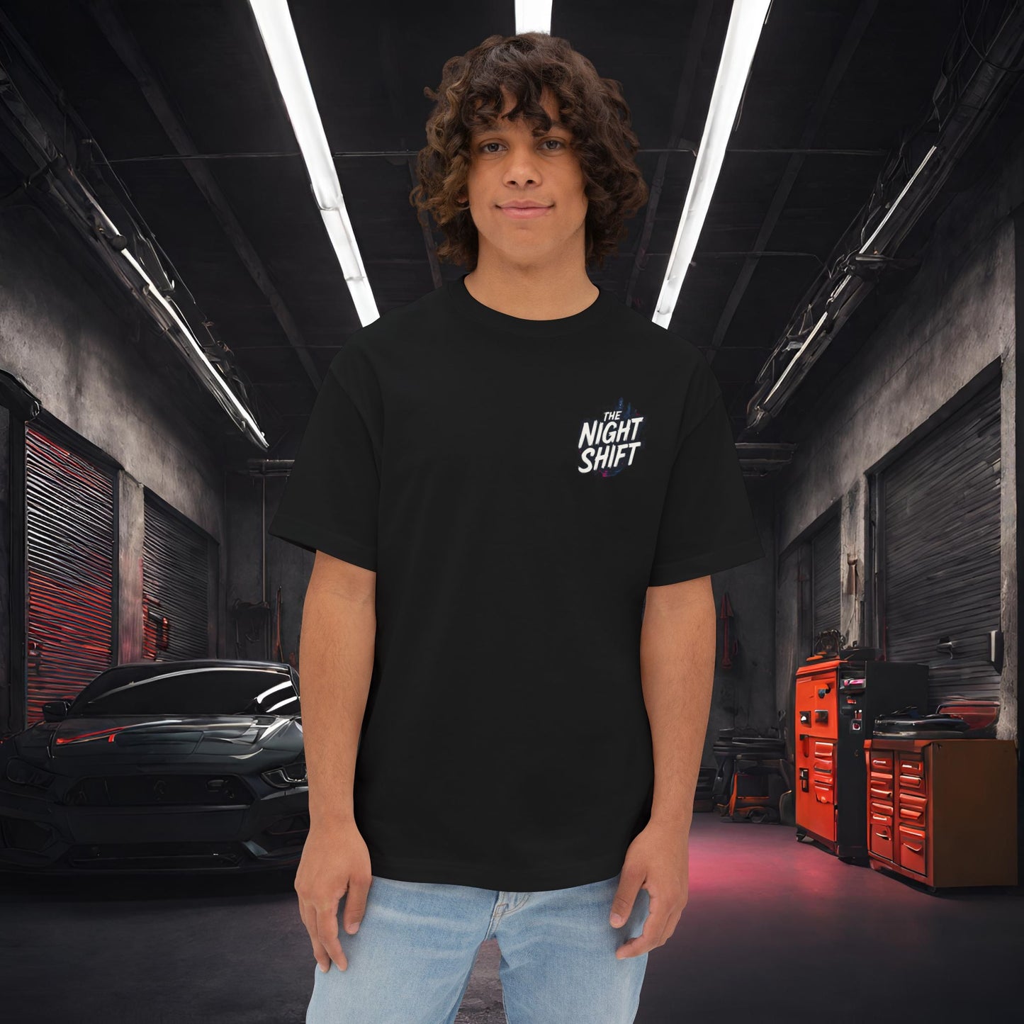 The Night Shift Essentials-Ultra Soft, Premium Unisex Oversized Boxy Tee Printify by The Night Shift Automotive Apparel
