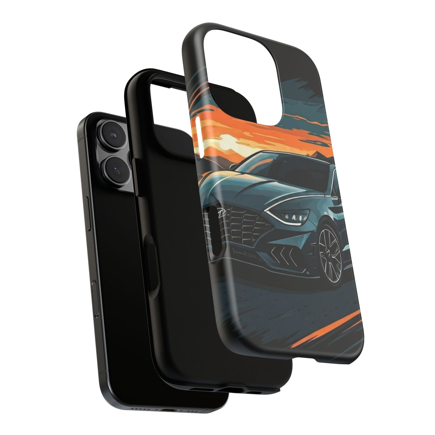 Hyundai Sonata-Sunset Drive-Dual Layer Ultra Tough Phone Case Printify by The Night Shift Automotive Apparel