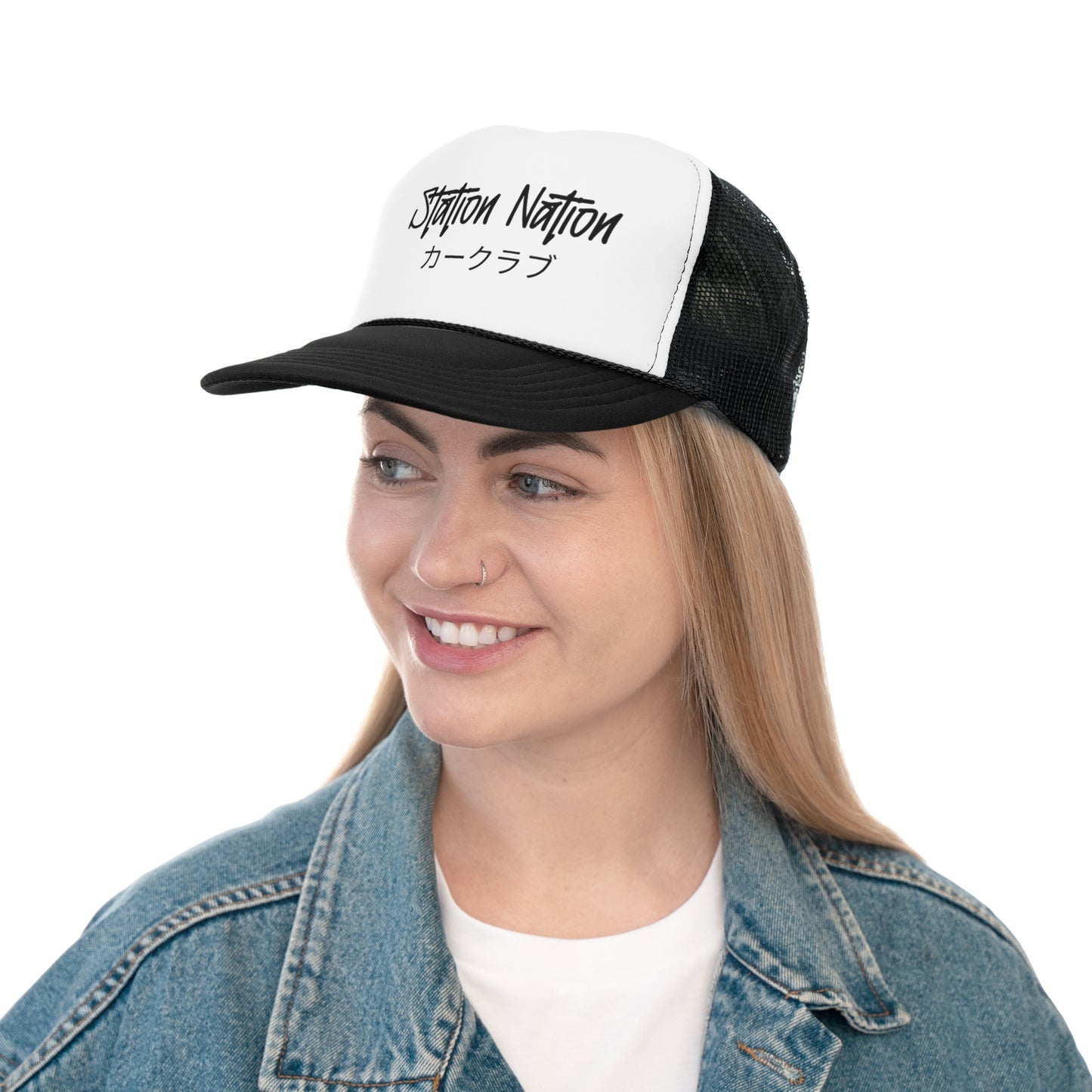 Station Nation Snapback Trucker Hat Printify by The Night Shift Automotive Apparel