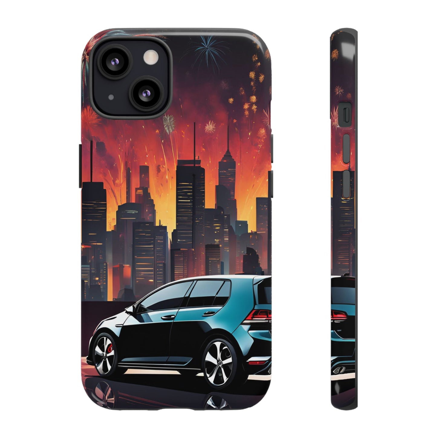 Volkswagon Golf GTI Fireworks-Dual Layer Ultra Tough Phone Case Printify by The Night Shift Automotive Apparel
