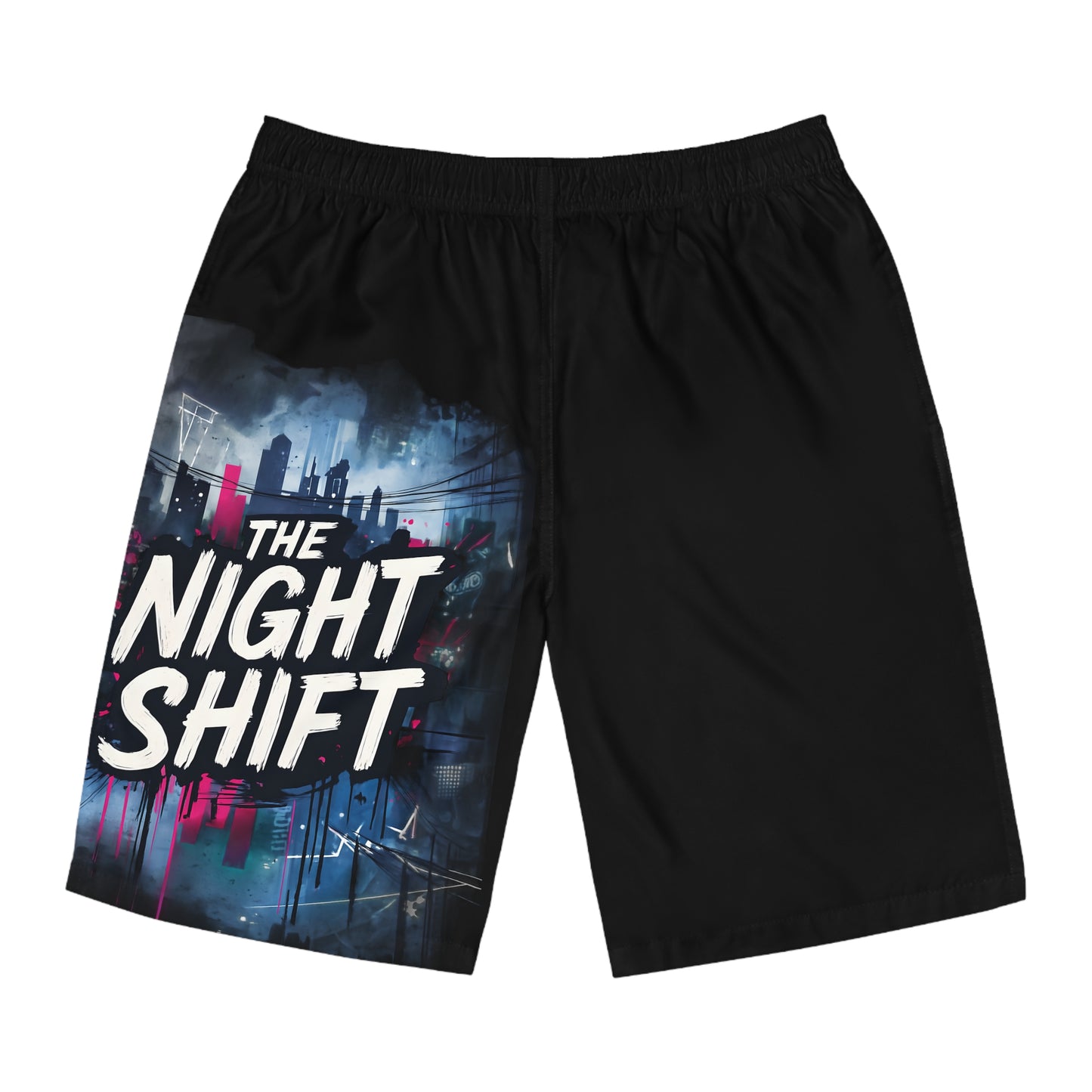The Night Shift - Men's Relaxed Fit Board Shorts Printify by The Night Shift Automotive Apparel