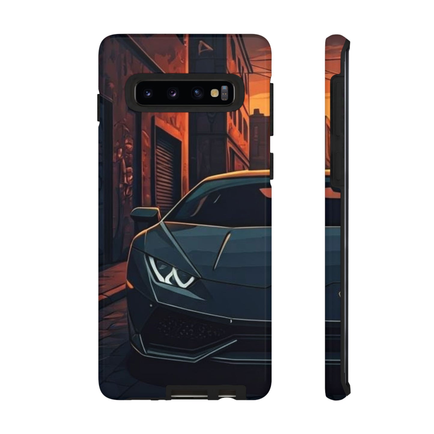 Lamborghini Huracan Street Life-Dual Layer Ultra Tough Phone Case Samsung Galaxy S10 Glossy Printify by The Night Shift Automotive Apparel