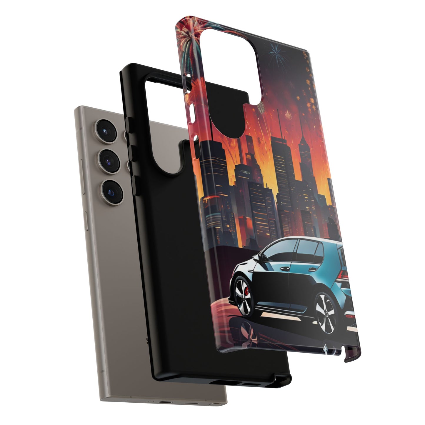 Volkswagon Golf GTI Fireworks-Dual Layer Ultra Tough Phone Case Printify by The Night Shift Automotive Apparel