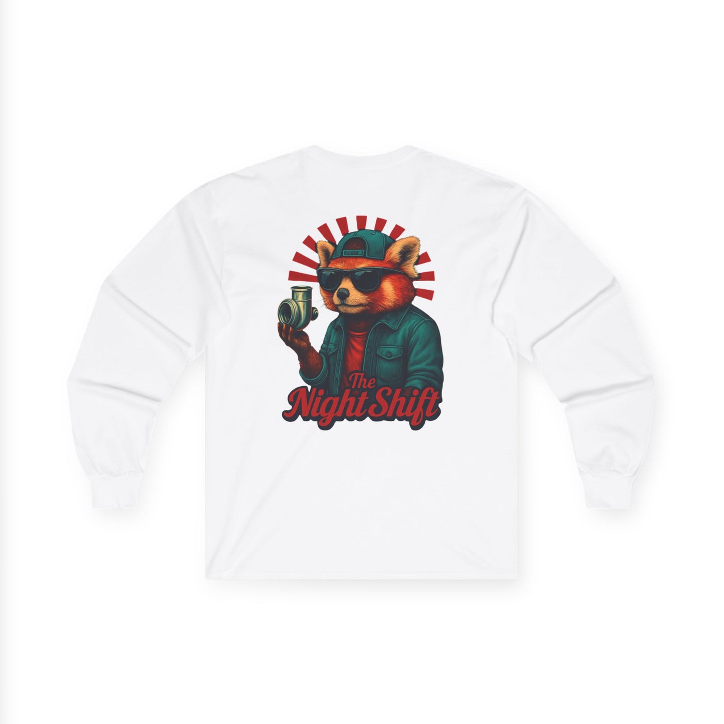 Good Vibes Red Panda-Premium, Ultra Soft Unisex Long Sleeve Tee Printify by The Night Shift Automotive Apparel