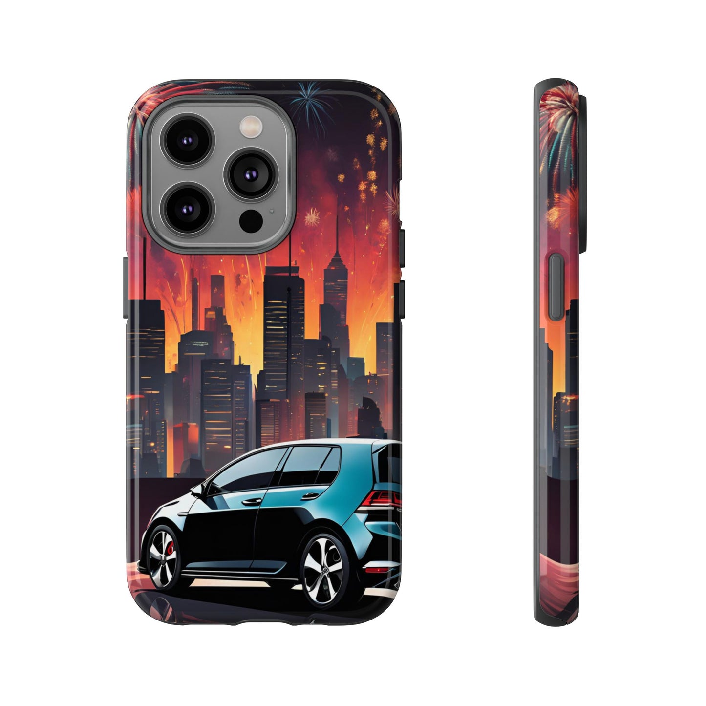 Volkswagon Golf GTI Fireworks-Dual Layer Ultra Tough Phone Case Printify by The Night Shift Automotive Apparel