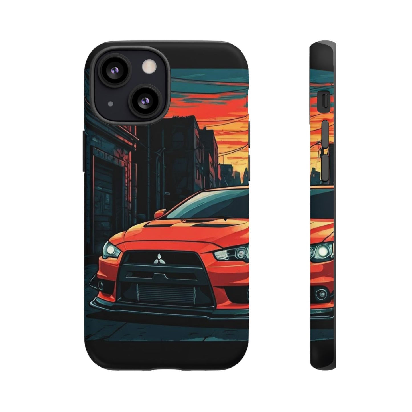 Mitsubishi Evo X Street Life-Dual Layer Ultra Tough Phone Case Printify by The Night Shift Automotive Apparel