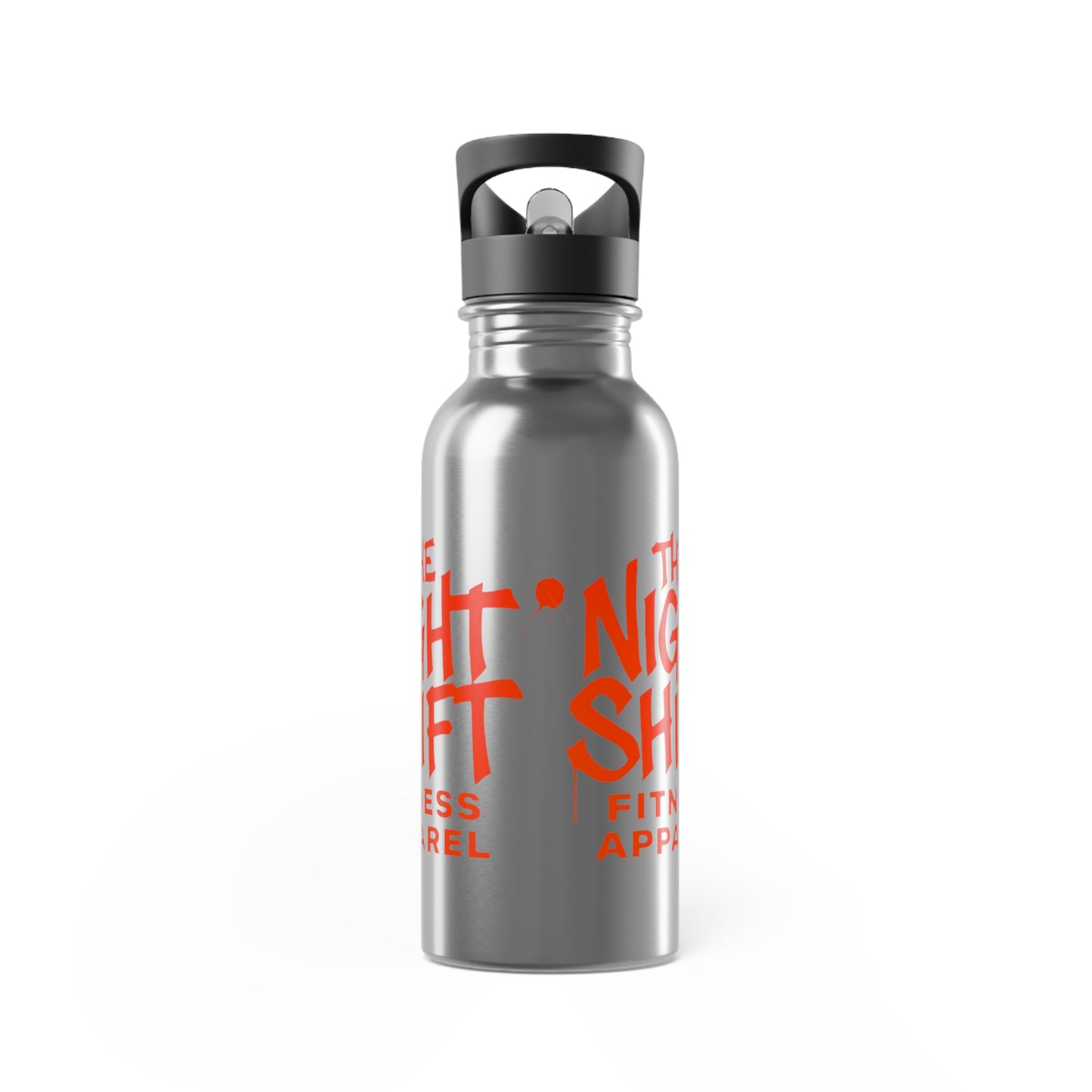 Stainless Steel Water Bottle With Straw, 20oz Printify by The Night Shift Automotive Apparel