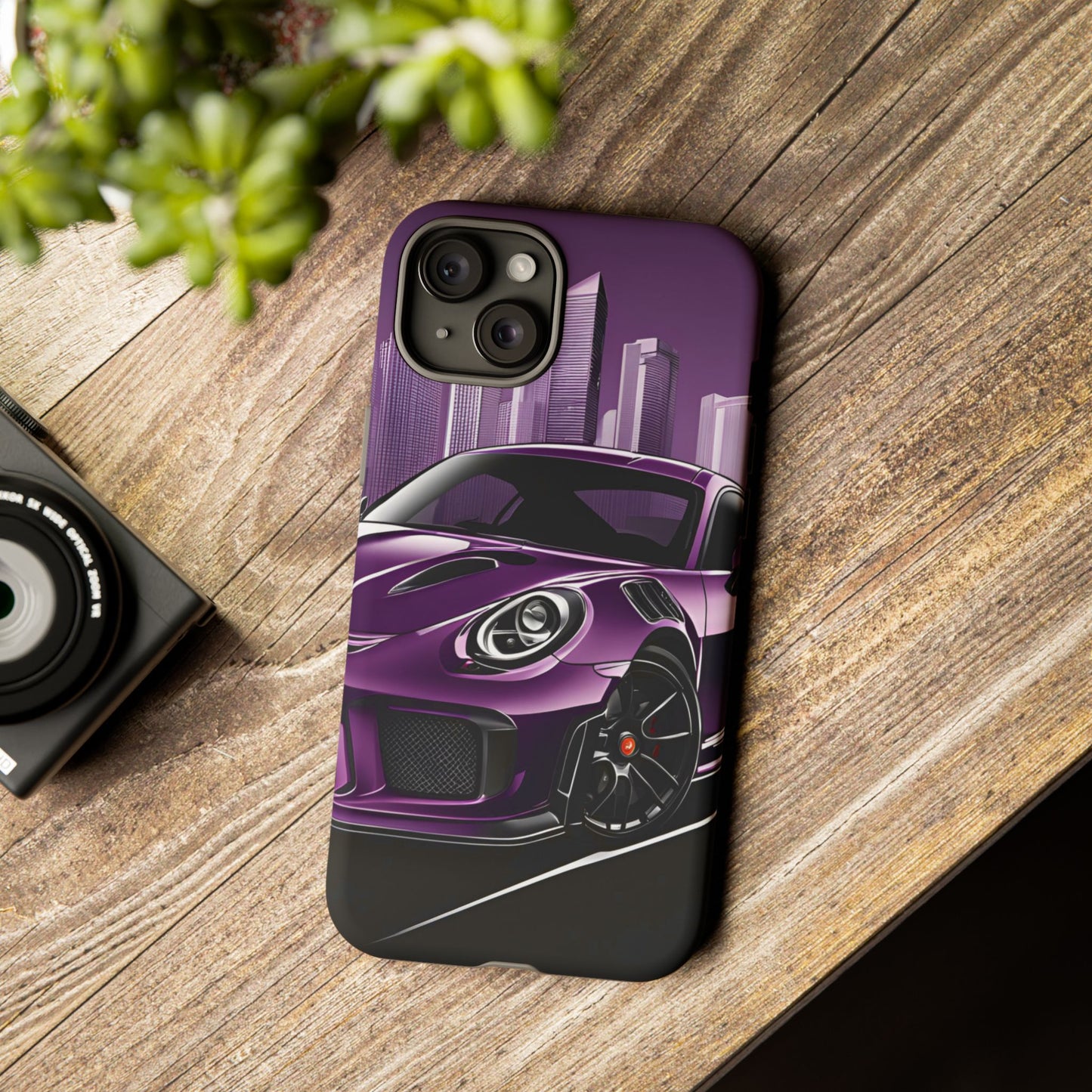 Porsche 911 GT3 RS-Dual Layer Ultra Tough Phone Case iPhone 15 Plus Matte Printify by The Night Shift Automotive Apparel