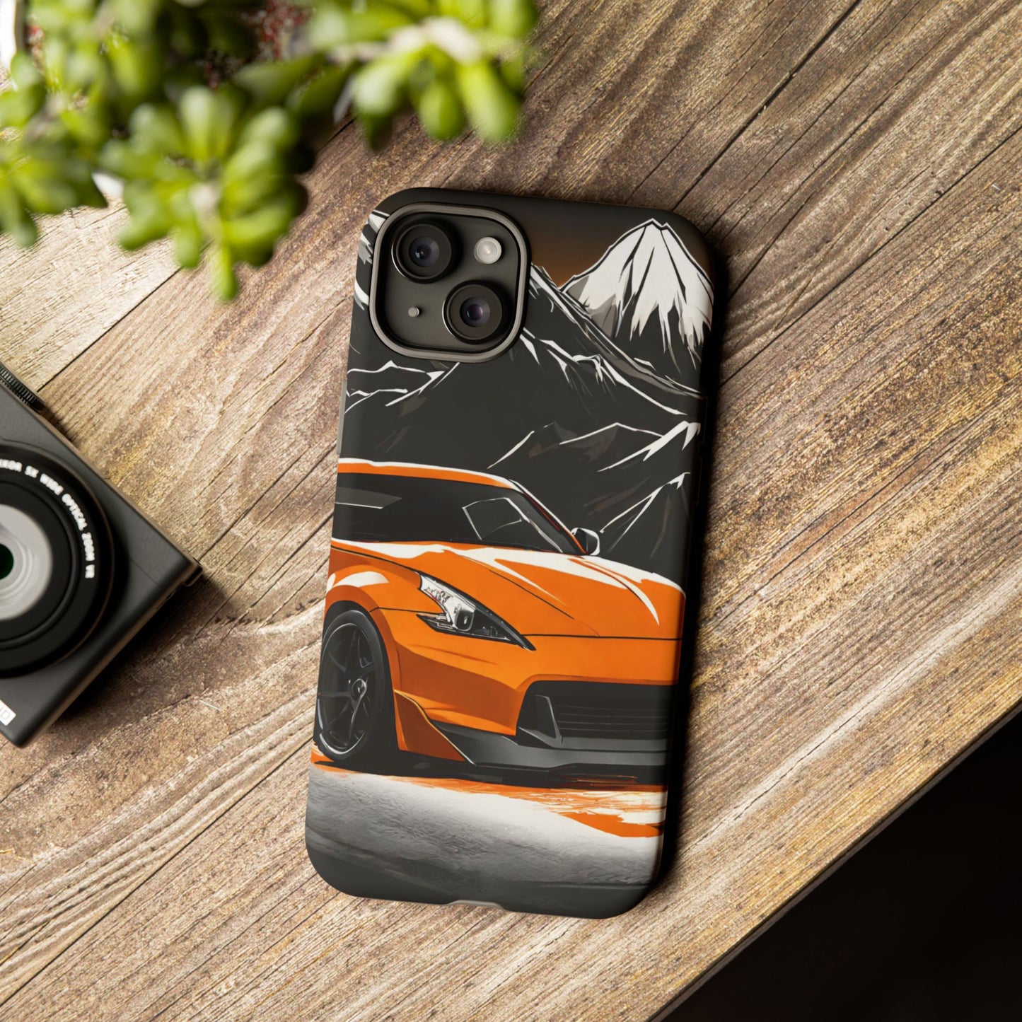 Nissan 370Z Mt Fuji-Dual Layer Ultra Tough Phone Case iPhone 15 Plus Matte Printify by The Night Shift Automotive Apparel