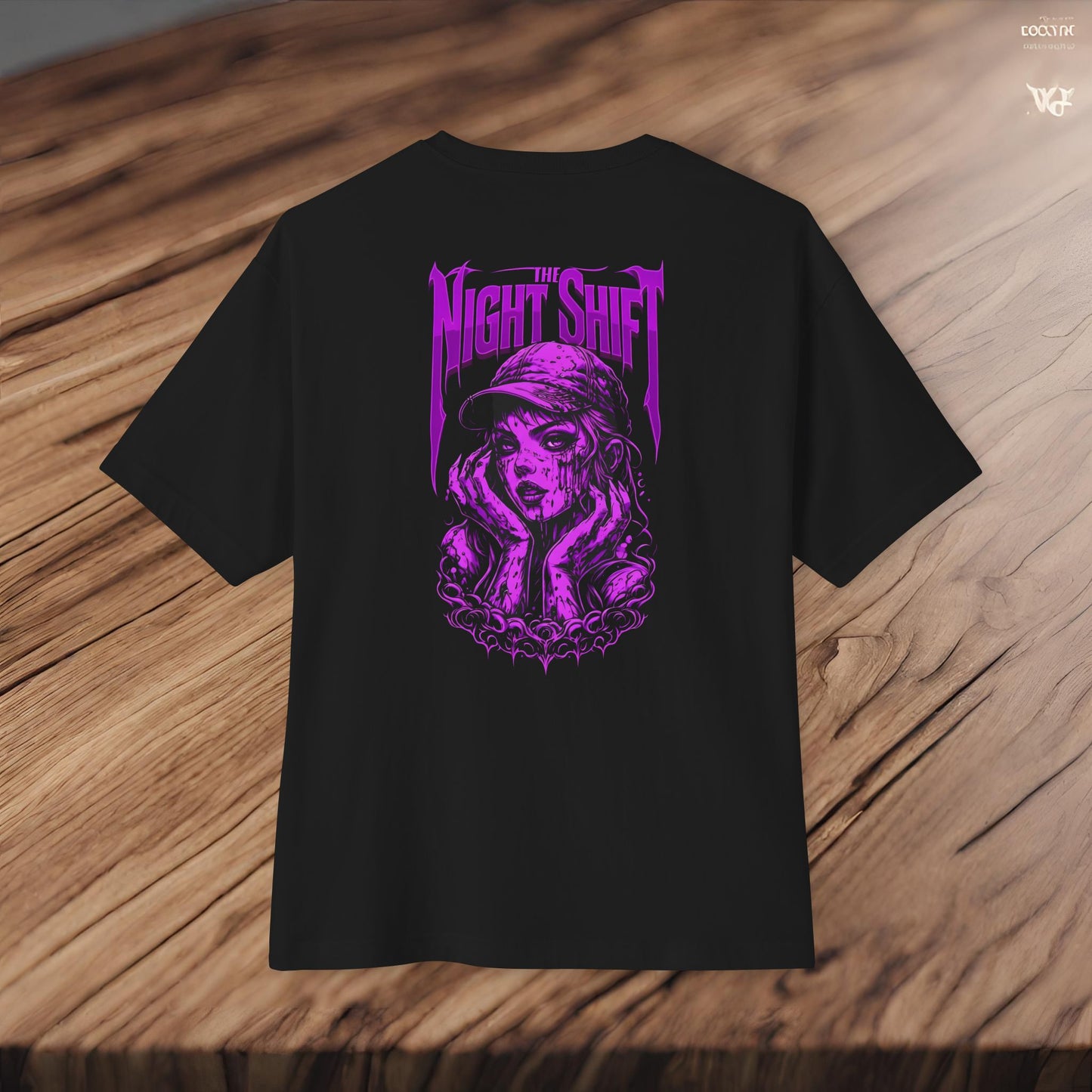 The Night Shift Demonic Piston Princess-Premium, Ultra Soft Unisex Oversized Boxy Tee Printify by The Night Shift Automotive Apparel