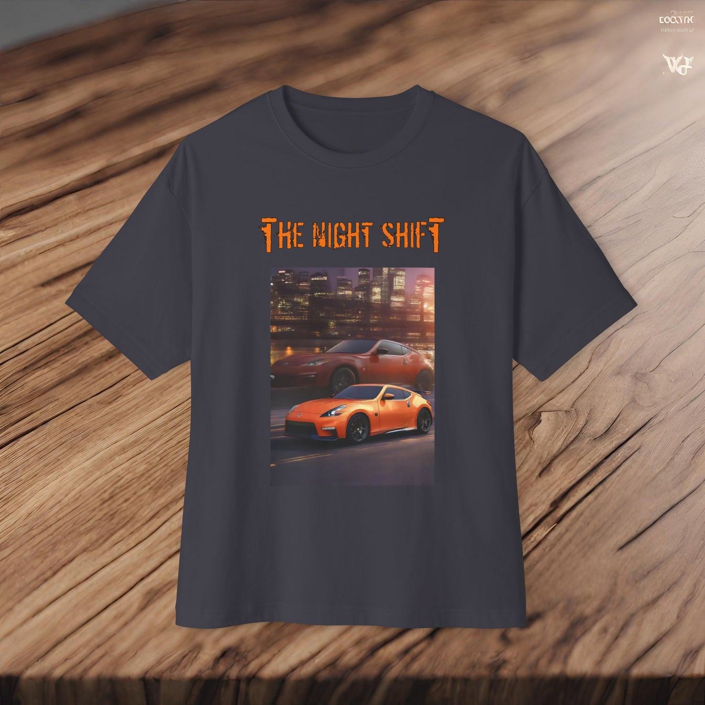 Nissan 370z Nismo Reflection-Premium, Ultra Soft Unisex Oversized Boxy Tee Printify by The Night Shift Automotive Apparel