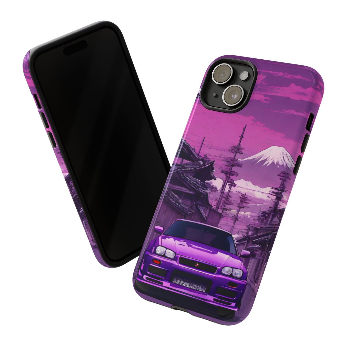 Nissan Skyline R34 Mt Fuji-Dual Layer Ultra Tough Phone Case Printify by The Night Shift Automotive Apparel